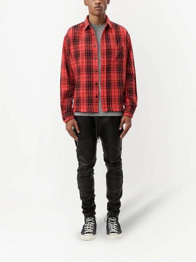 John Elliott plaid-check print shirt outlook