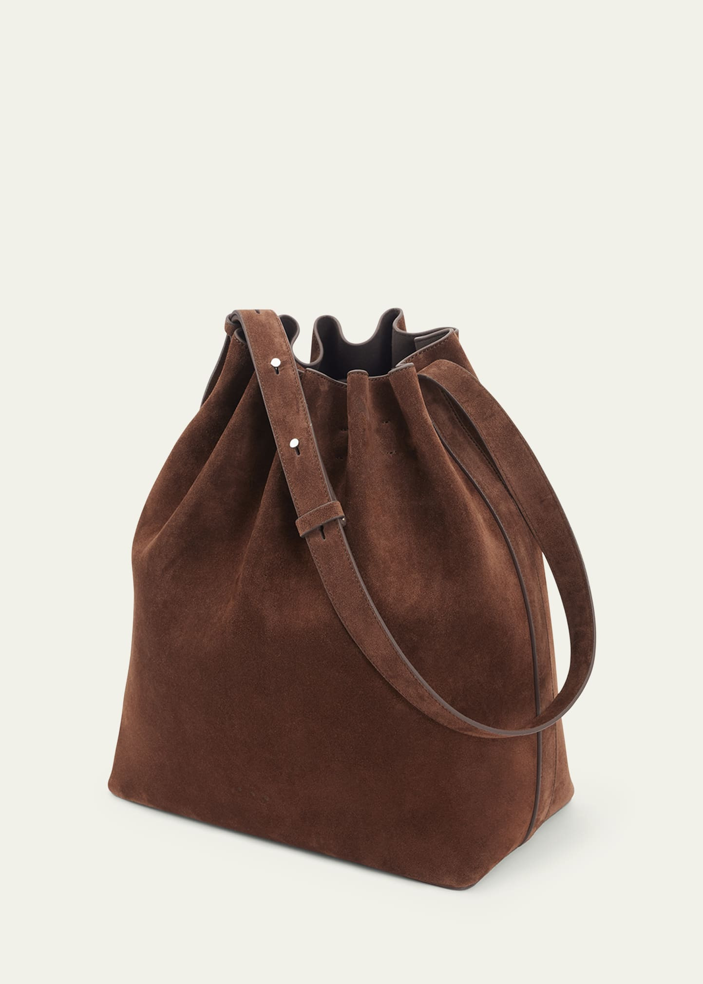 Marin Calfskin Suede Large Bucket Bag - 3