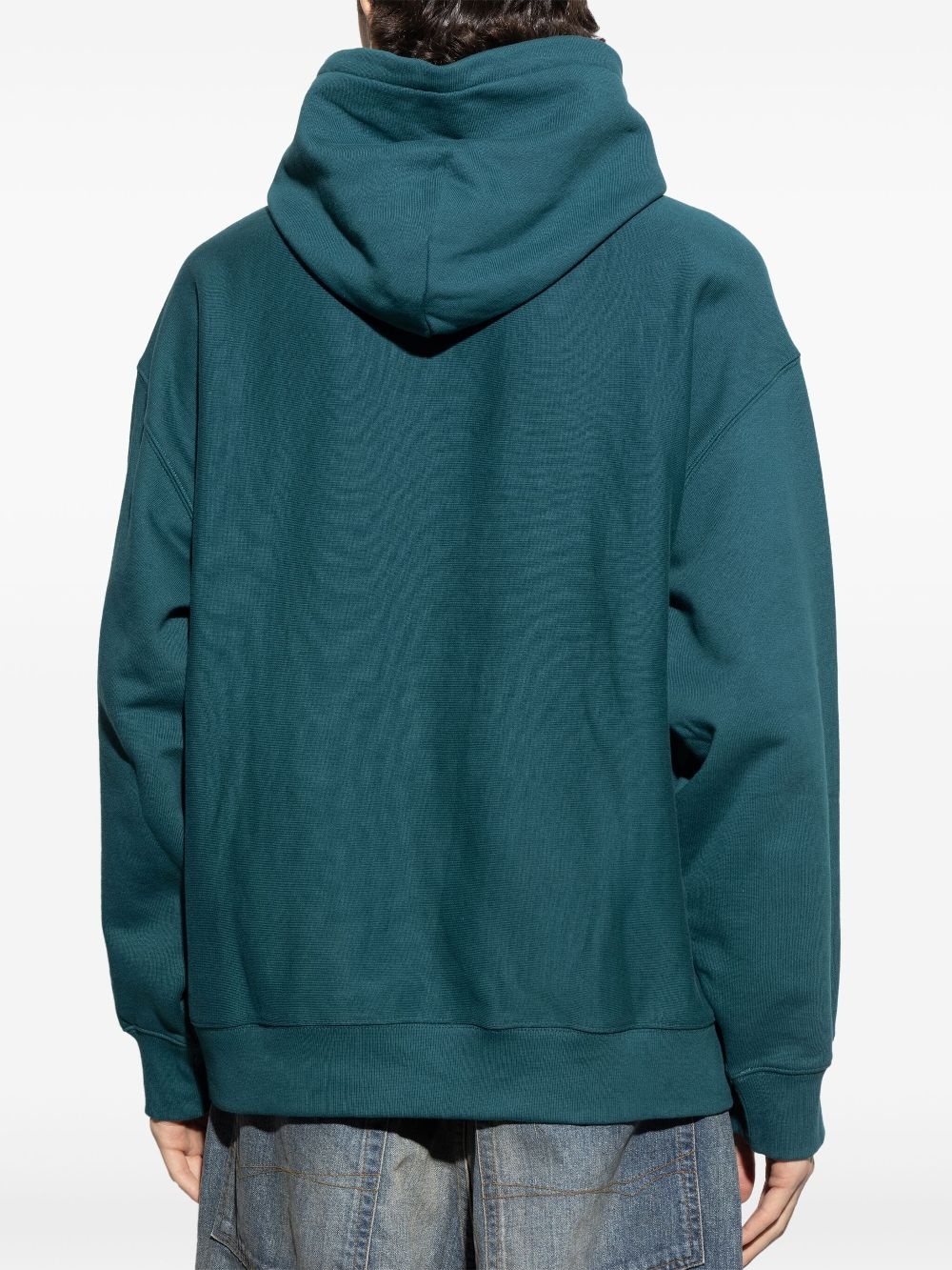 logo-embroidered hoodie - 4