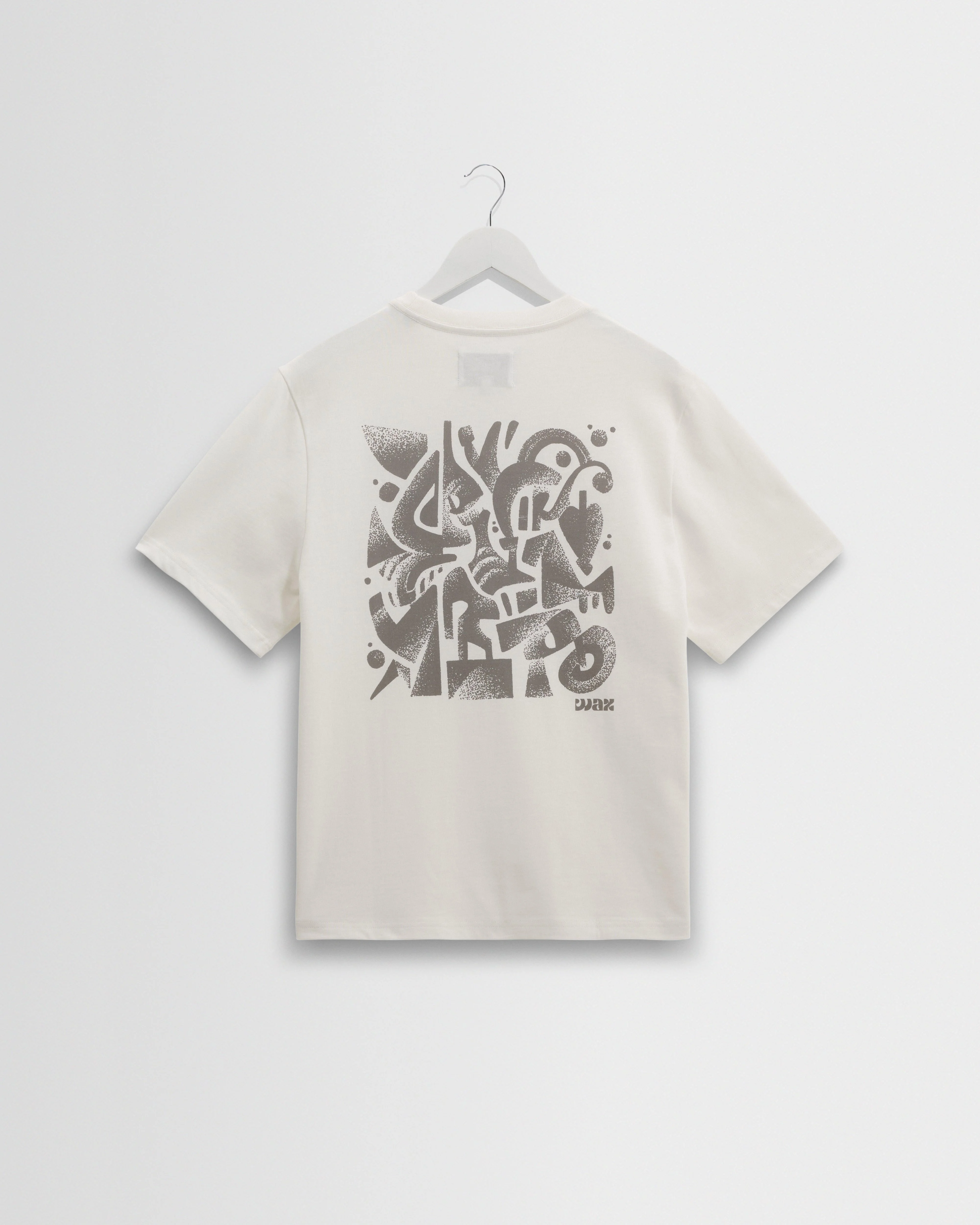Dean - Off-White And Charcoal 90s Doodle Graphic Cotton T-Shirt - 1