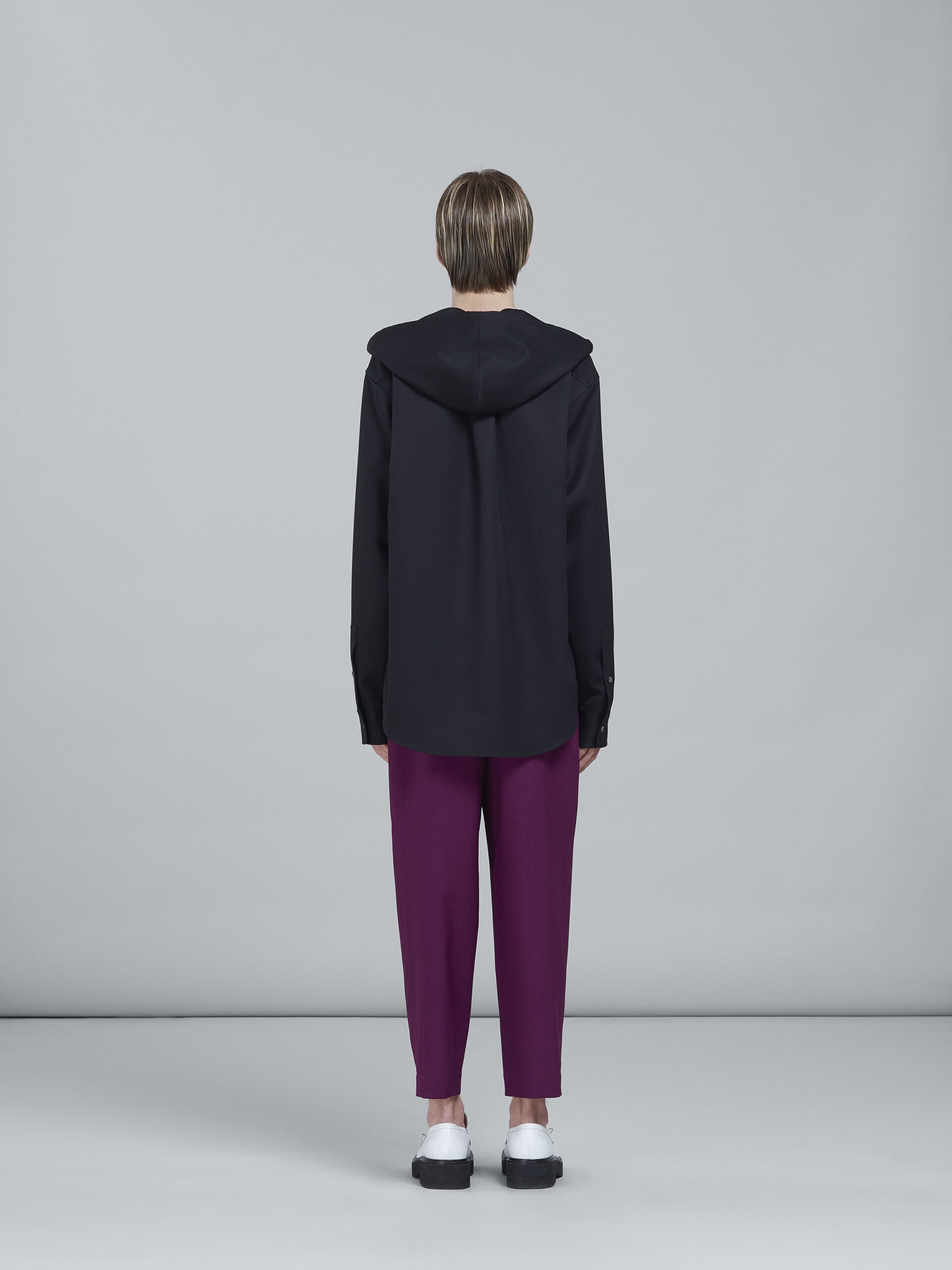 PURPLE TROPICAL WOOL PANTS - 3