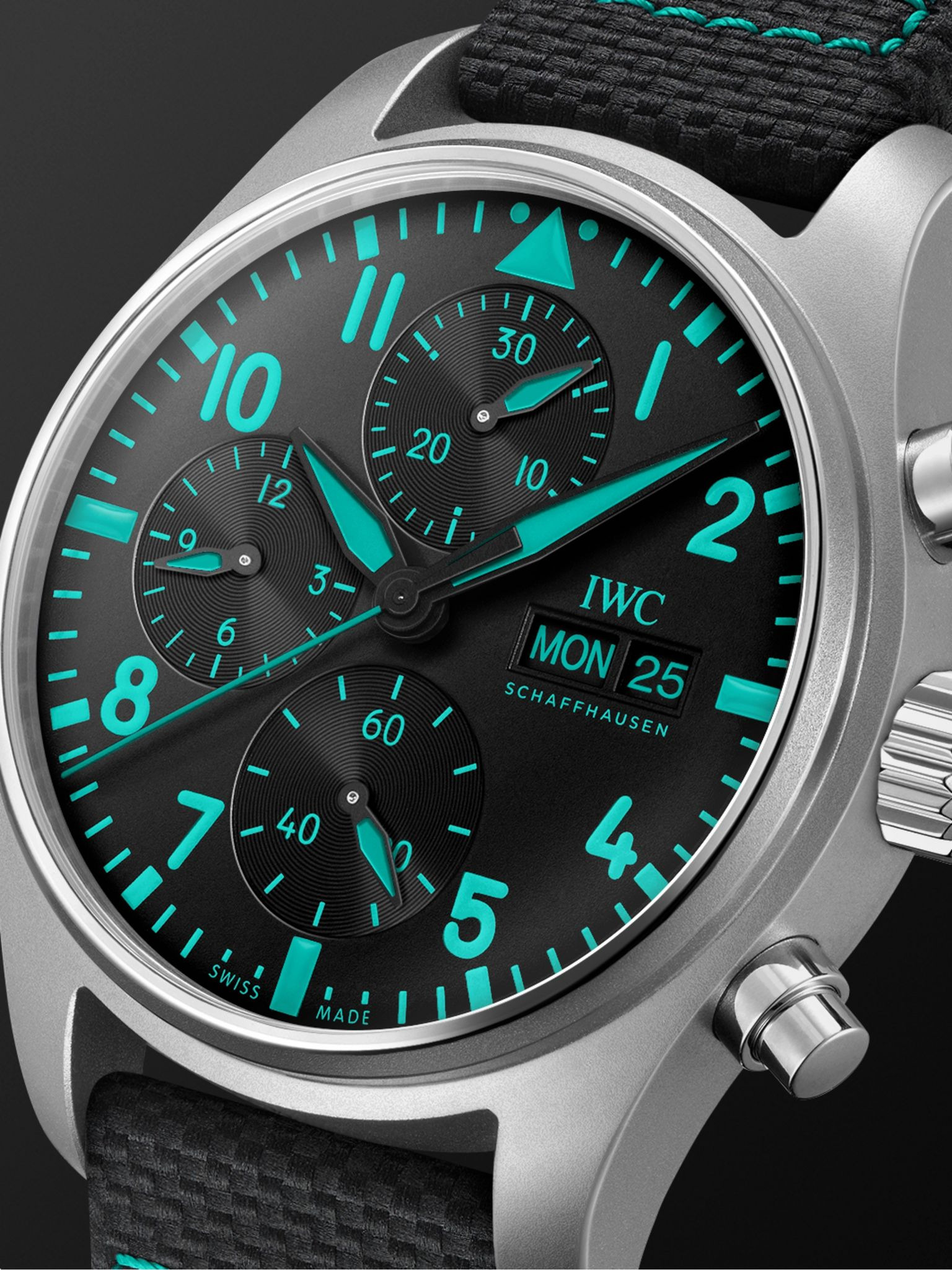 Pilot's Watch Mercedes-AMG Petronas Formula One™ Team Edition Automatic Chronograph 41mm Titanium an - 5