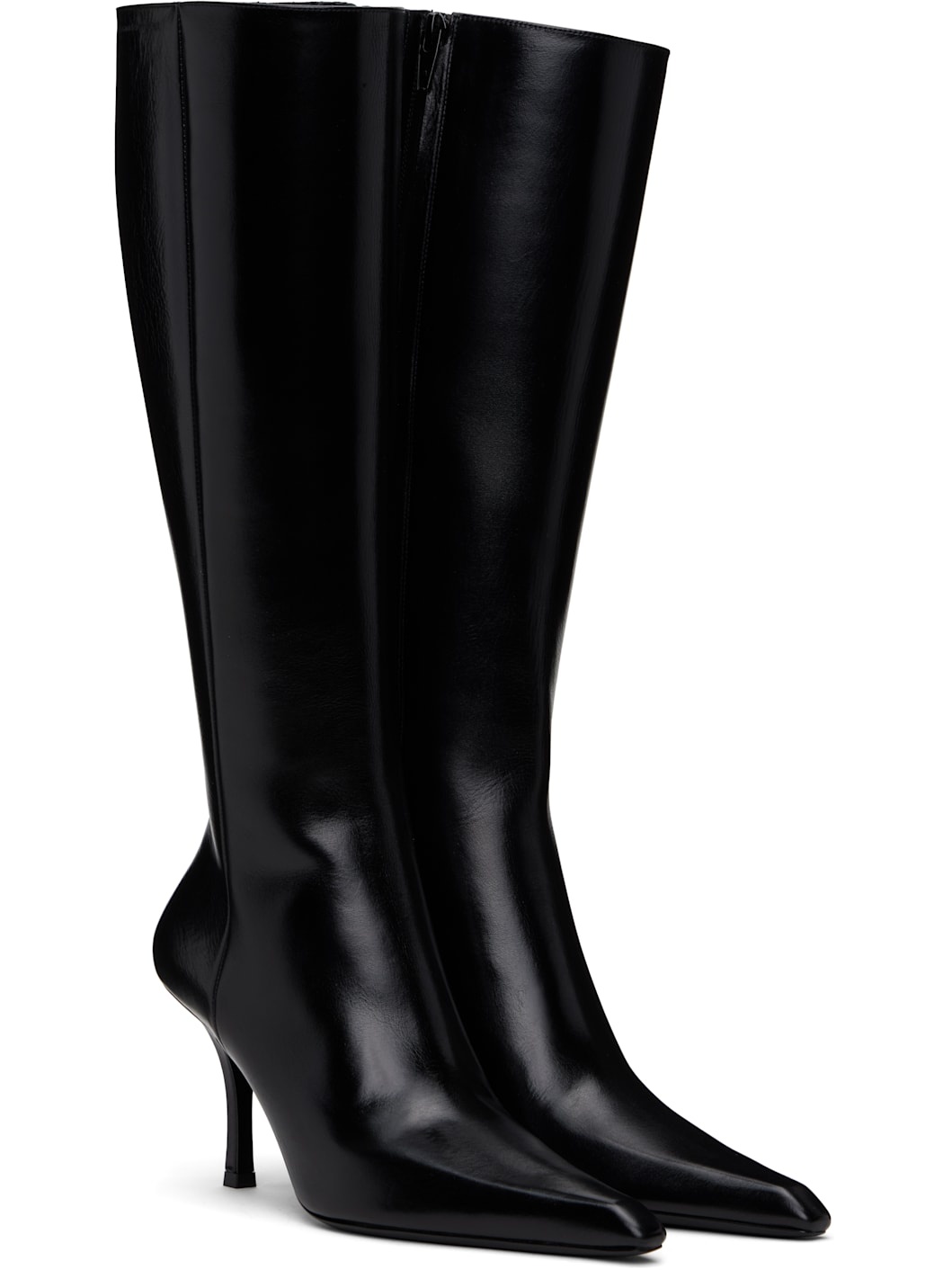 Black Vivica 85mm Knee-High Tall Boots - 4