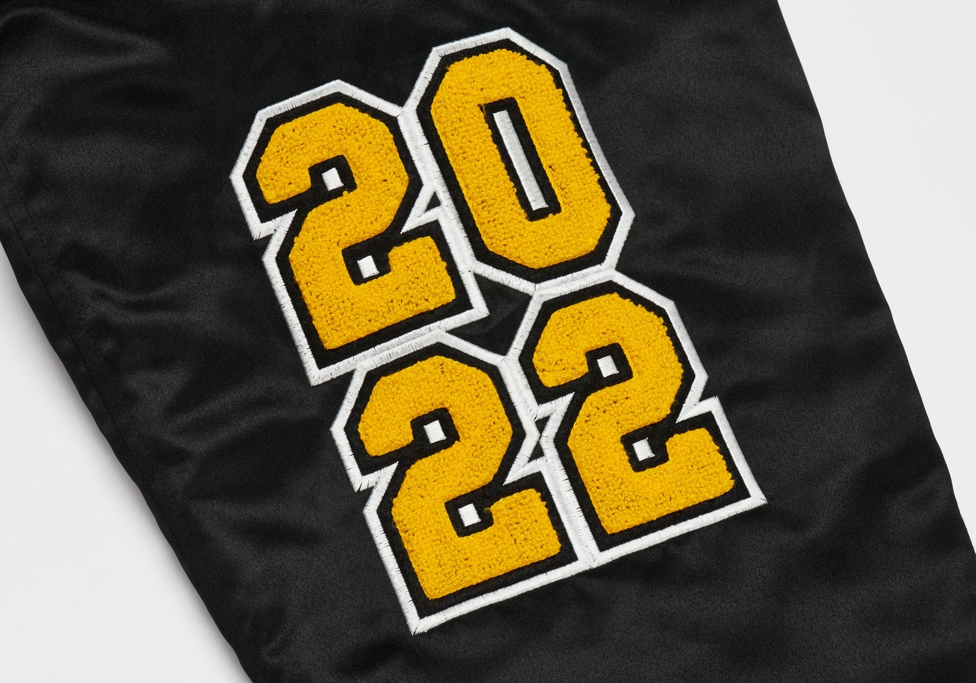 SATIN VARSITY JACKET BLACK - 6