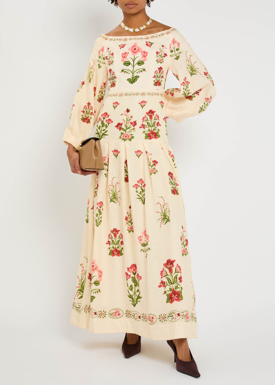 Agua BY Agua Bendita Senlis Canna Floral-print Linen Maxi Dress - 4