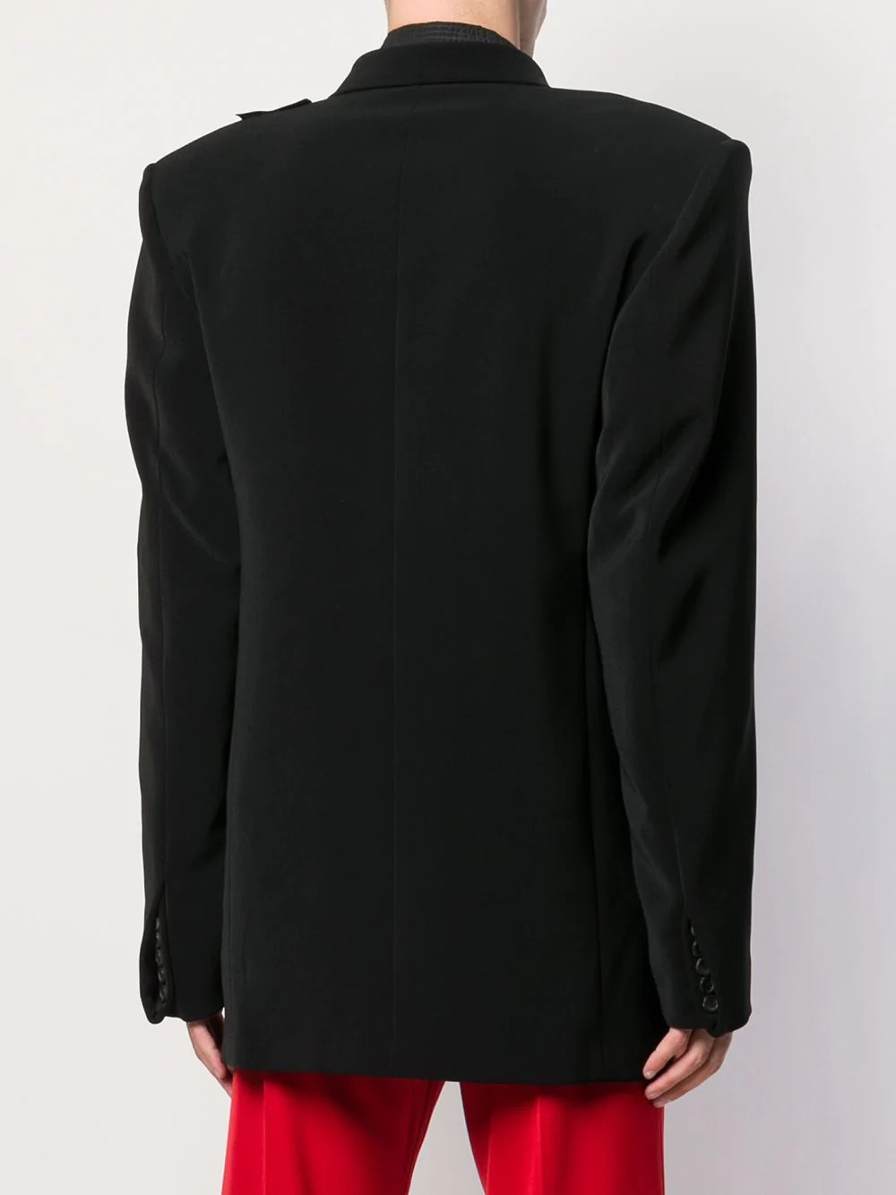 '80s structured shoulder jacket - 4