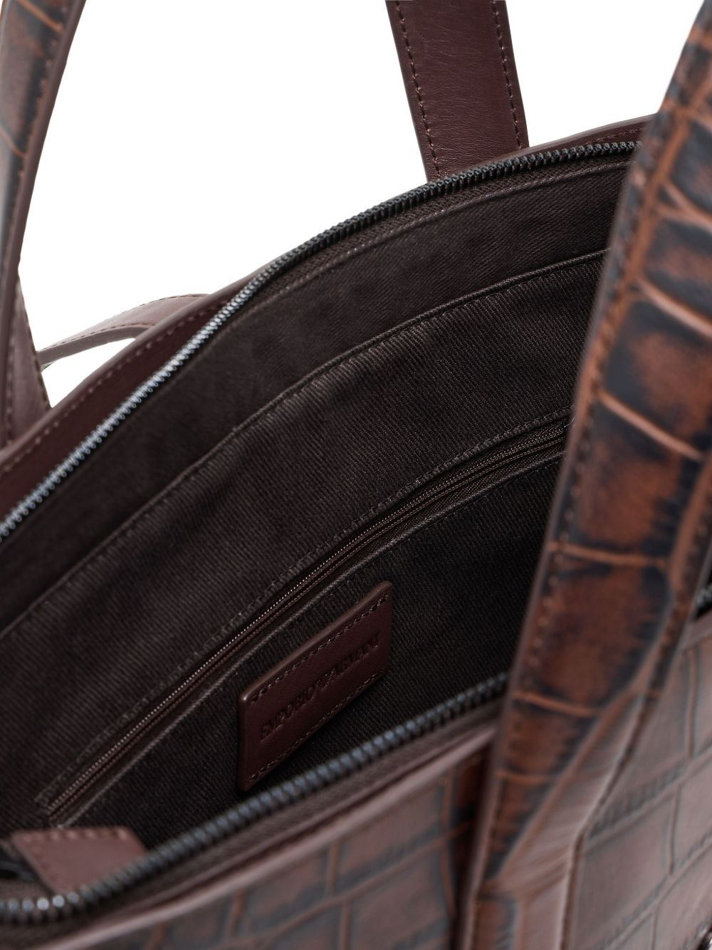 crocodile-effect buckled briefcase - 7