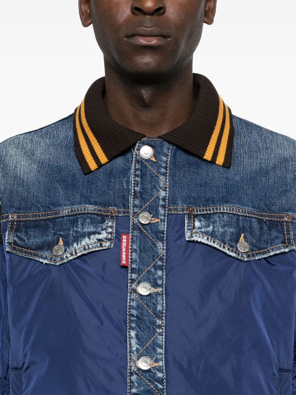 panelled bomber jacket - 5