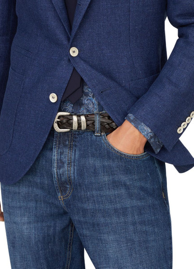 Brunello Cucinelli Calfskin belt with detailed buckle outlook