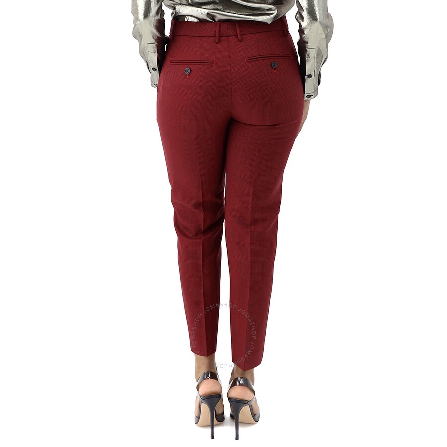 Burberry Wiluna Cage Pattern Wool Trousers - 3