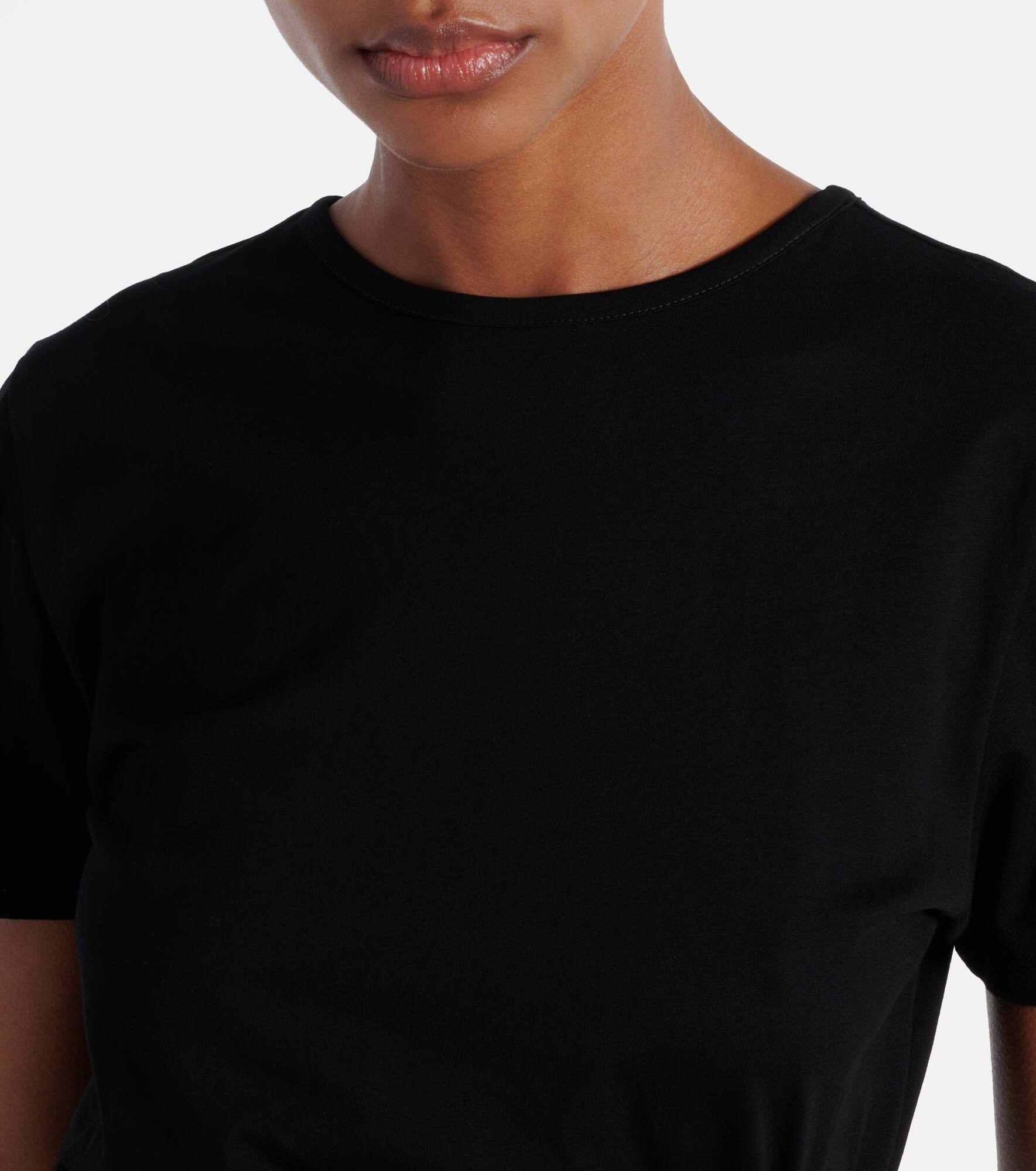 Orbit cotton jersey crop top - 4