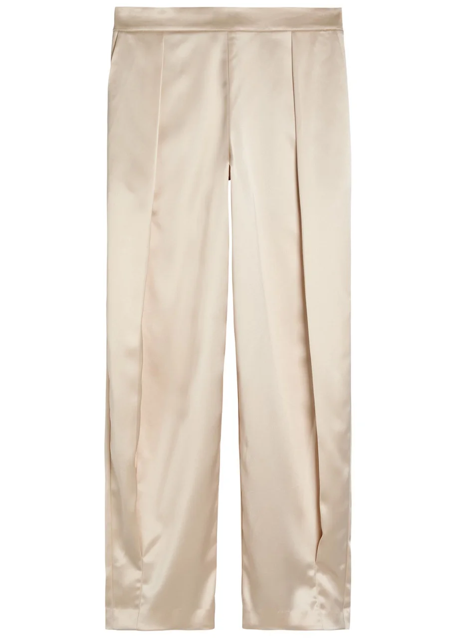 Simkhai Faye Side-slit Satin Trousers - 1