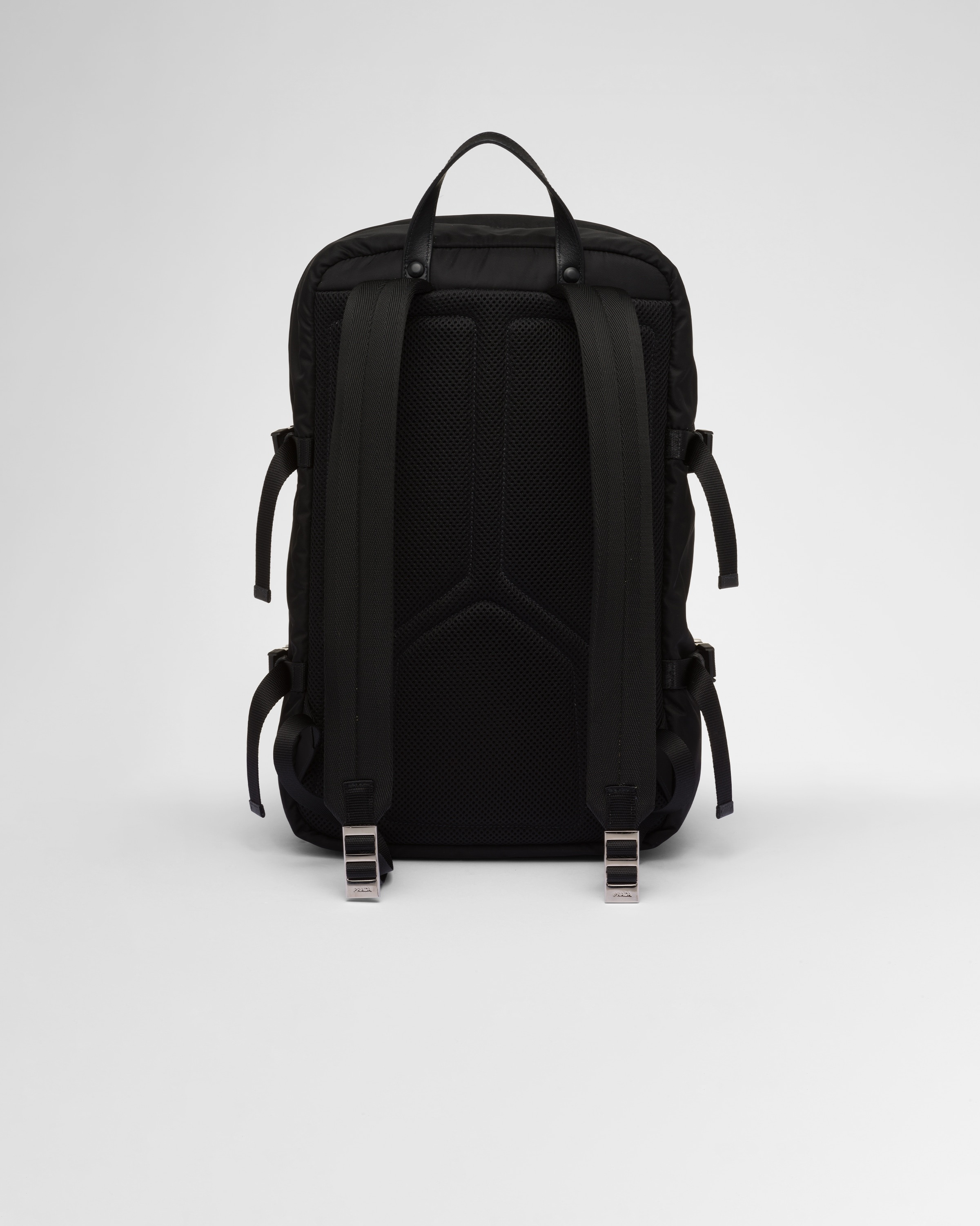 Re-Nylon and Saffiano leather backpack - 4