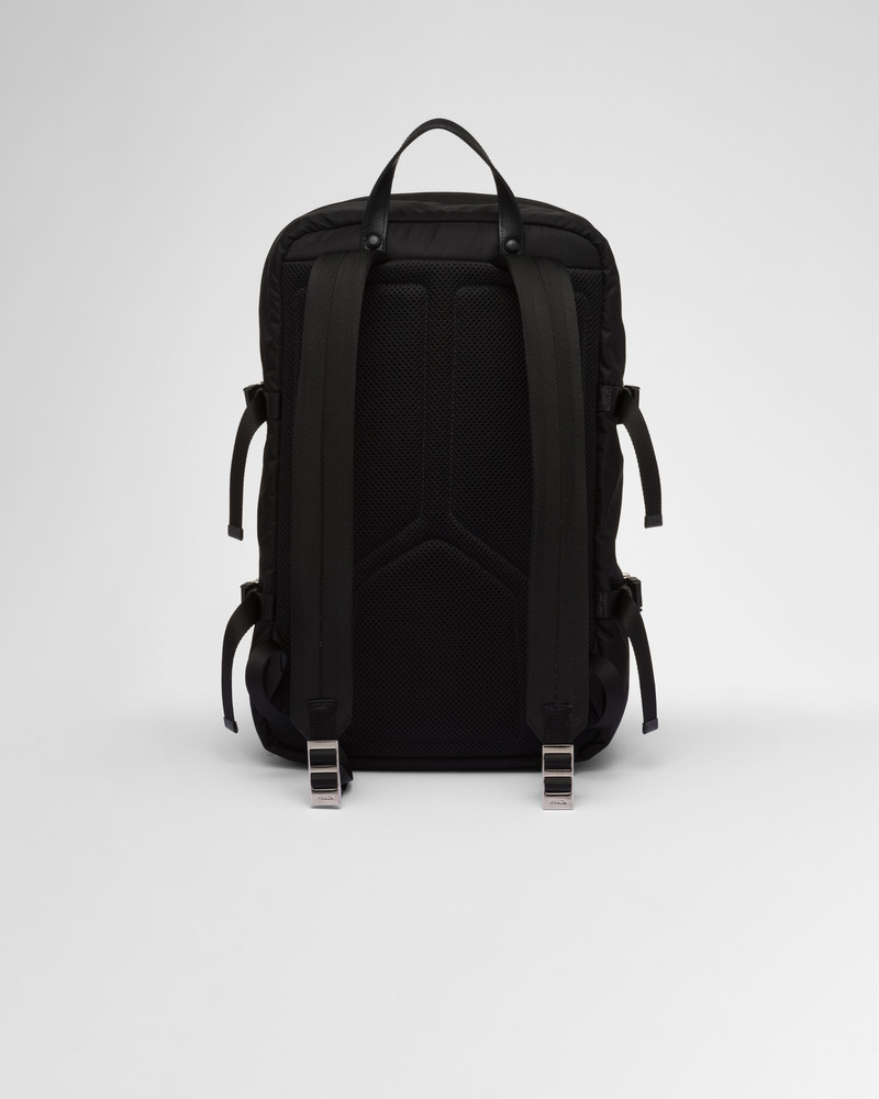 Re-Nylon and Saffiano leather backpack 4