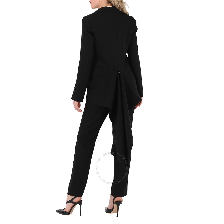 Burberry Exaggerated Panel Detail Wool Tailored Jacket - 6