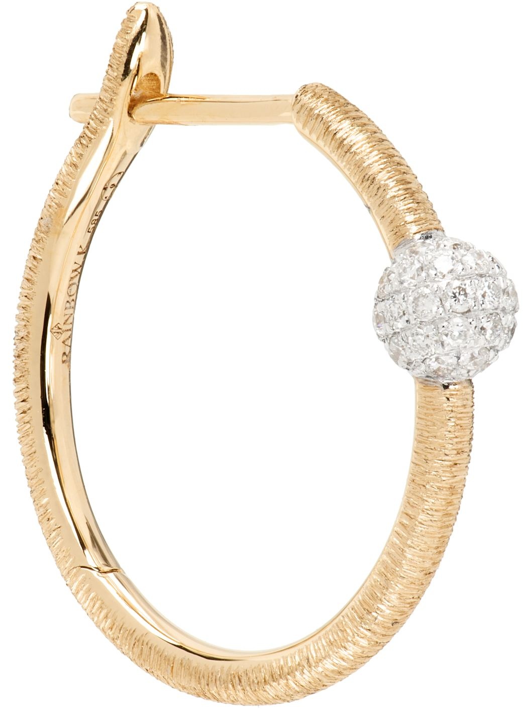 Gold Ball Single Earring - 2