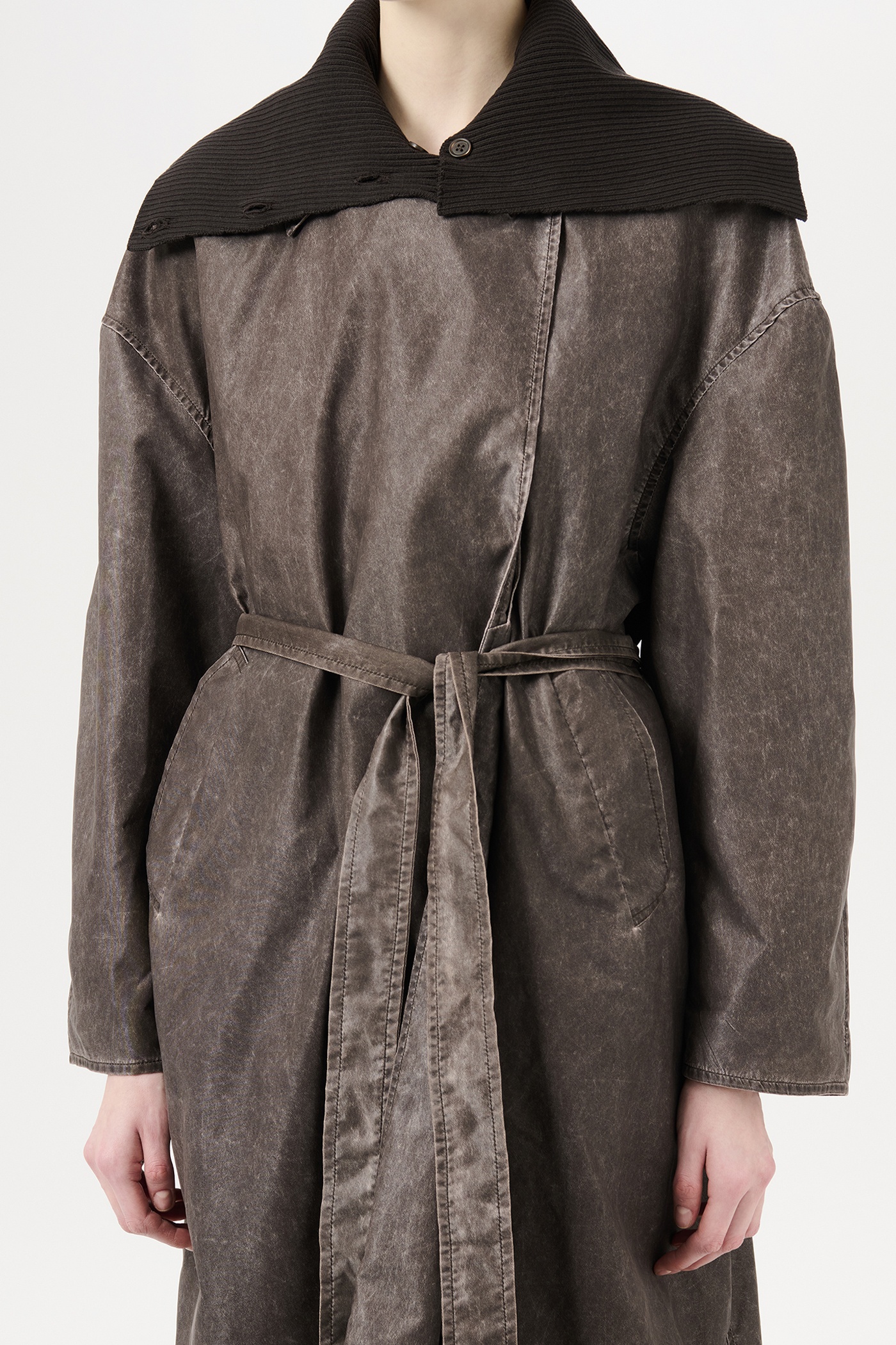 Court Coat Brown Wash Out Nylon - 6