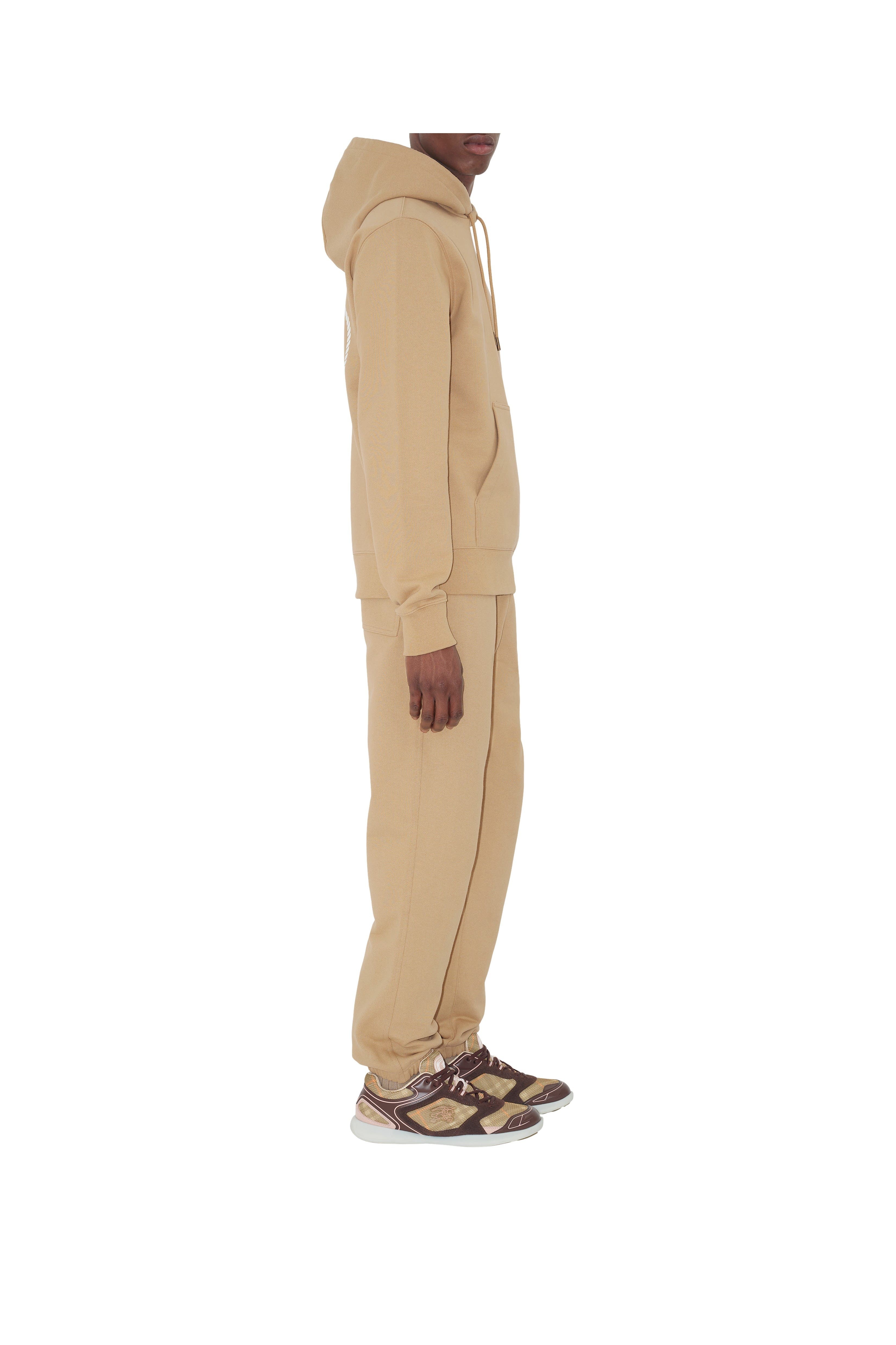 burberry Knight Stamp Cotton Hoodie in Flax Beige at Nordstrom - 4