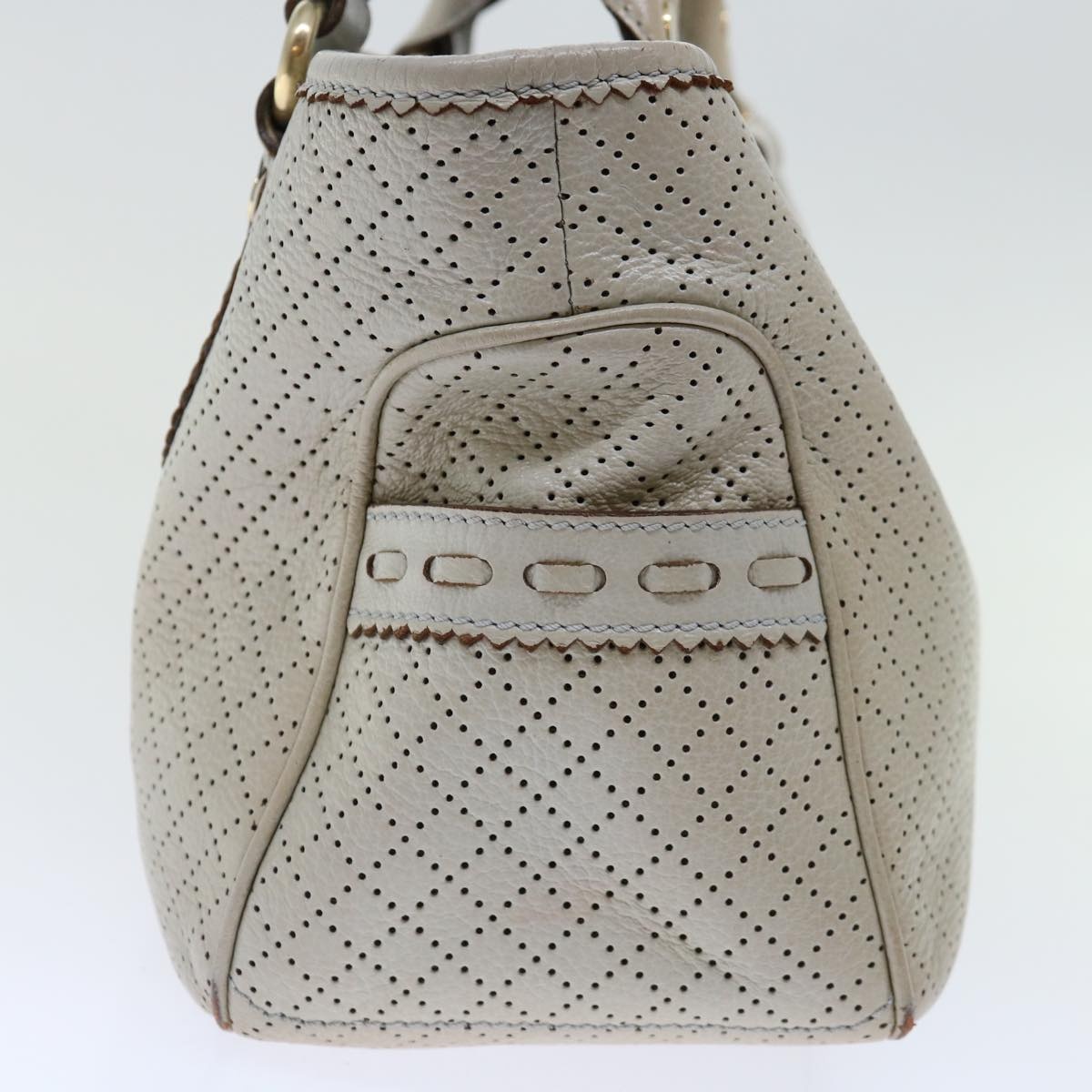 CELINE Hand Bag Leather Gray - 4