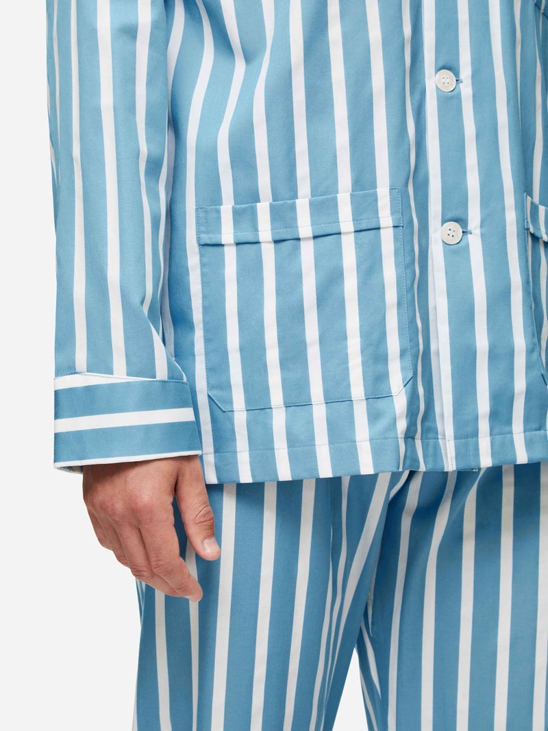 Men's Classic Fit Pyjamas Royal 219 Cotton Blue - 6