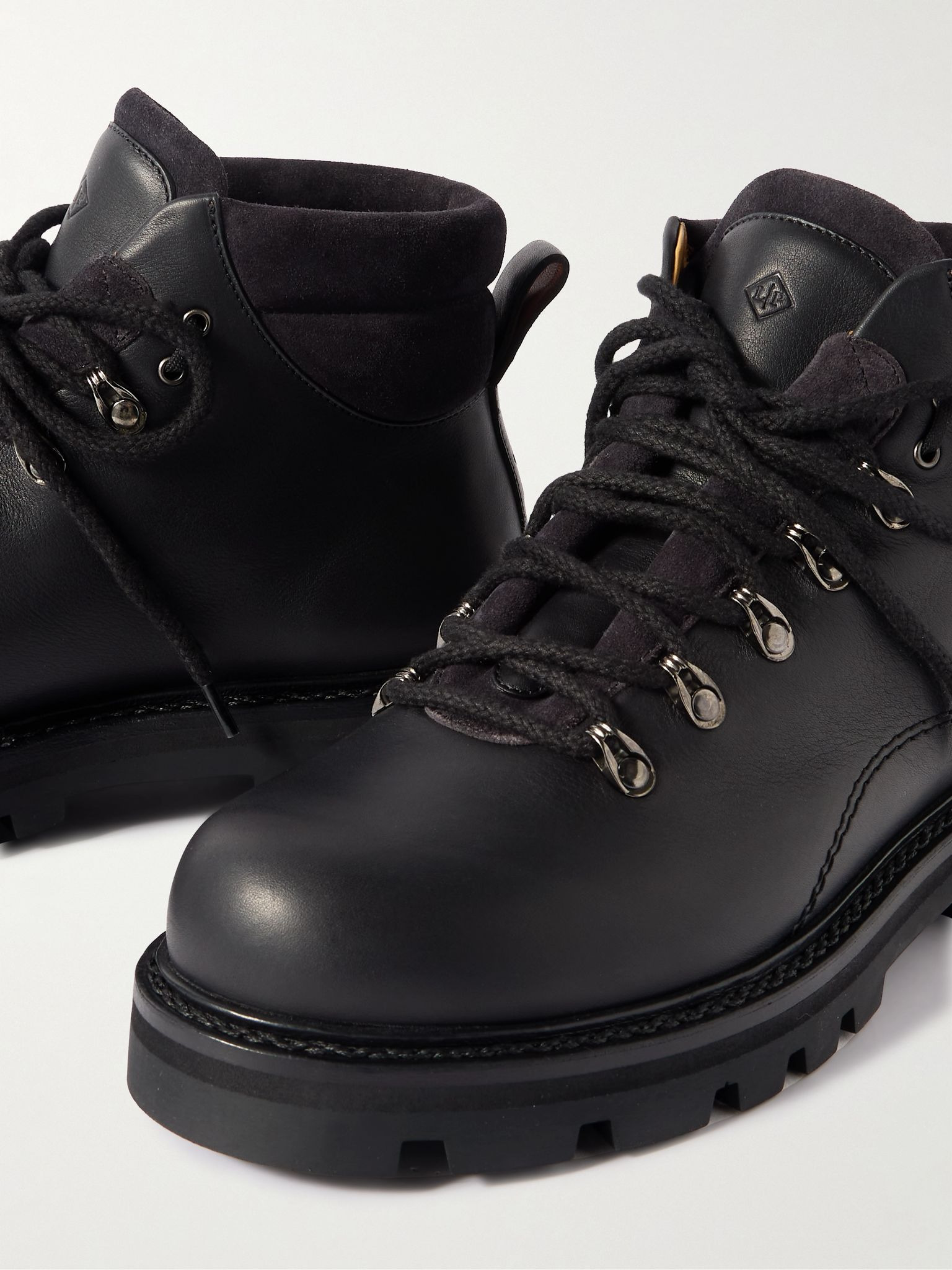 Beinn Walk Shearling-Lined Leather and Padded Suede Boots Black - 6
