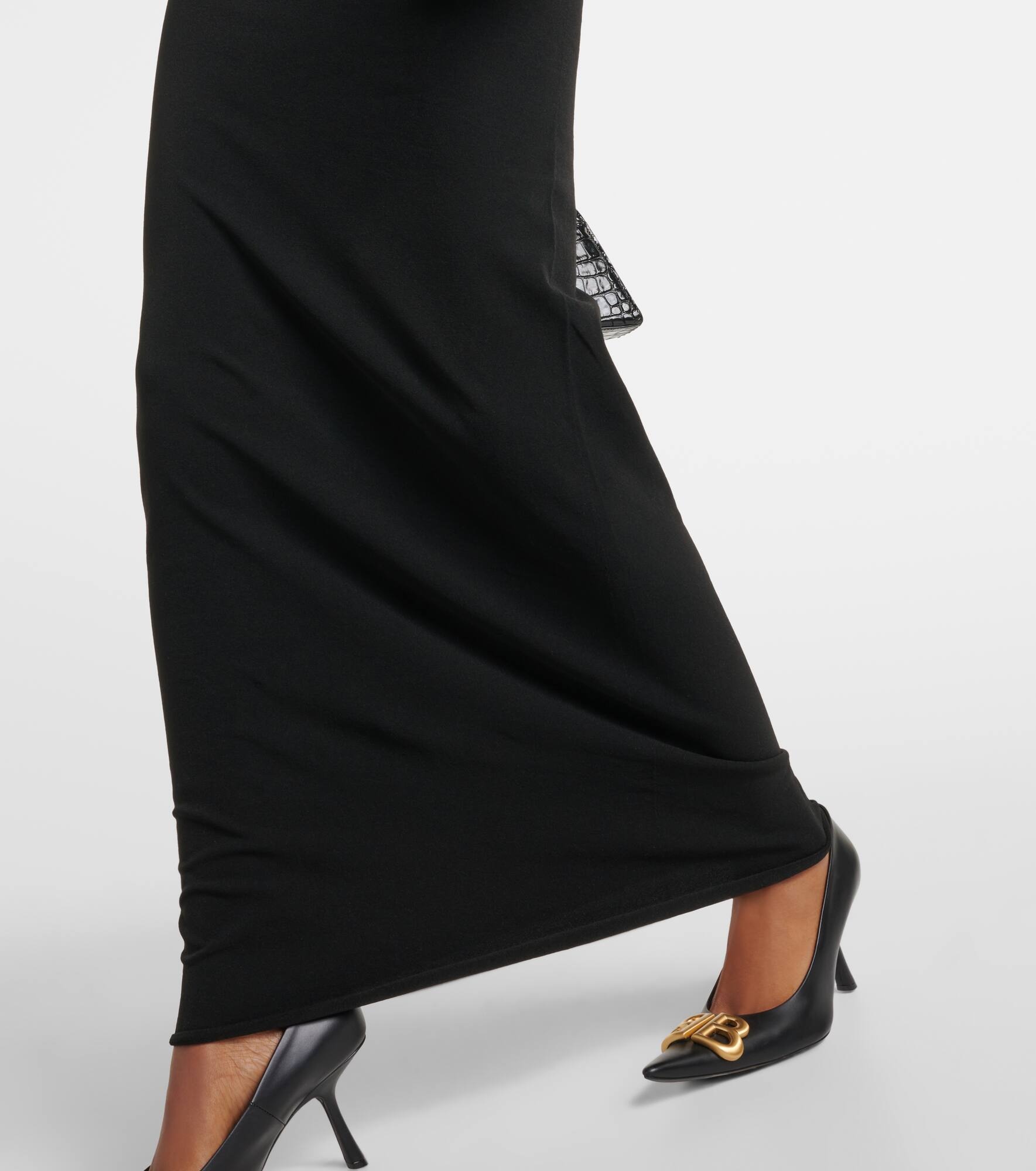 Turtleneck jersey maxi dress - 5