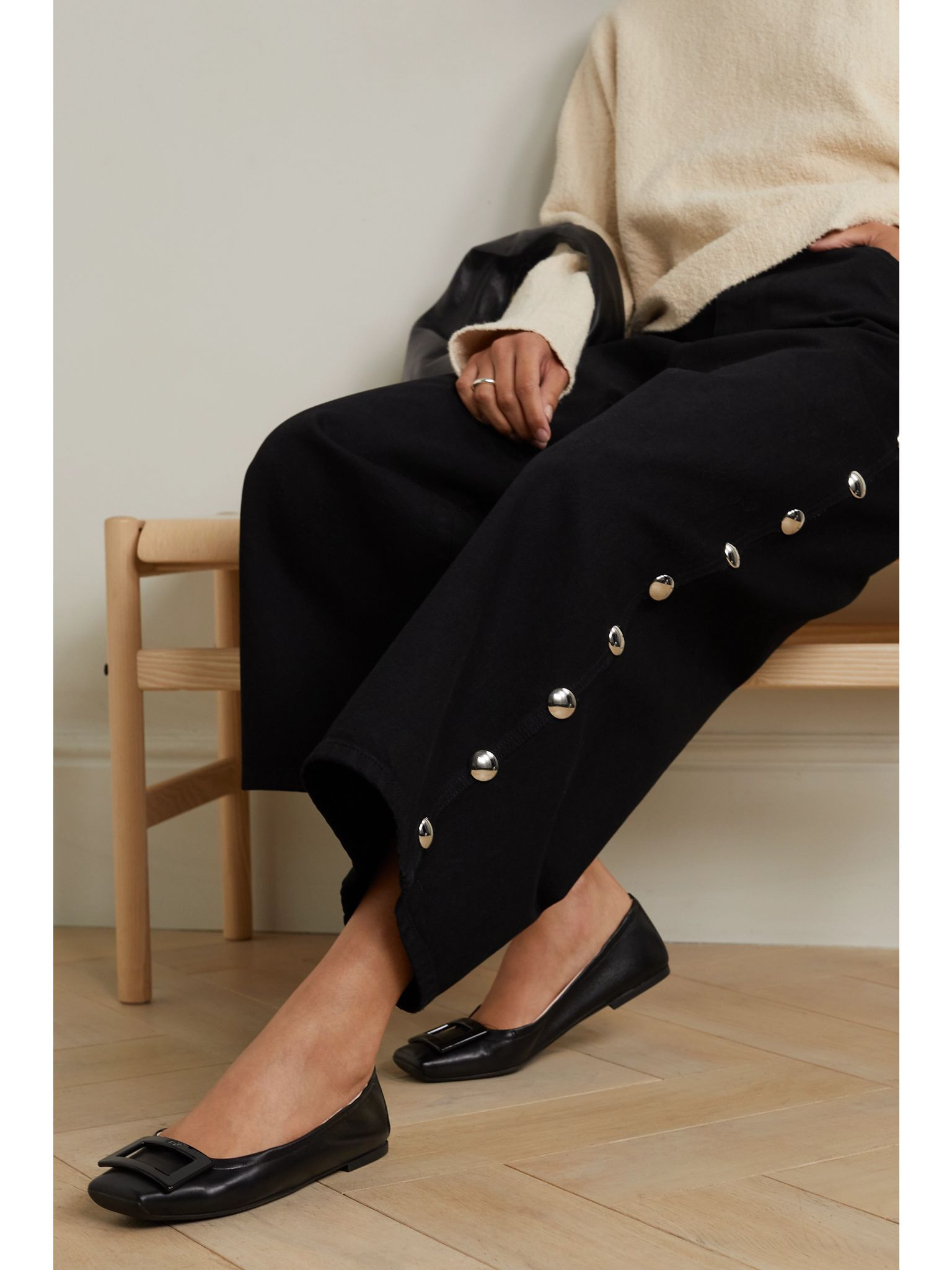 Viv Pockette leather ballet flats Black - 2