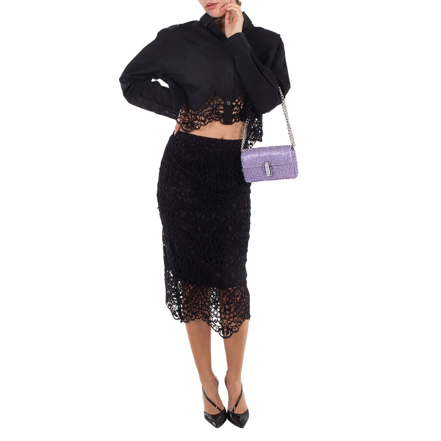 Marc Jacobs Wisteria The J Marc Mini Shoulder Bag In Rhinestone - 3