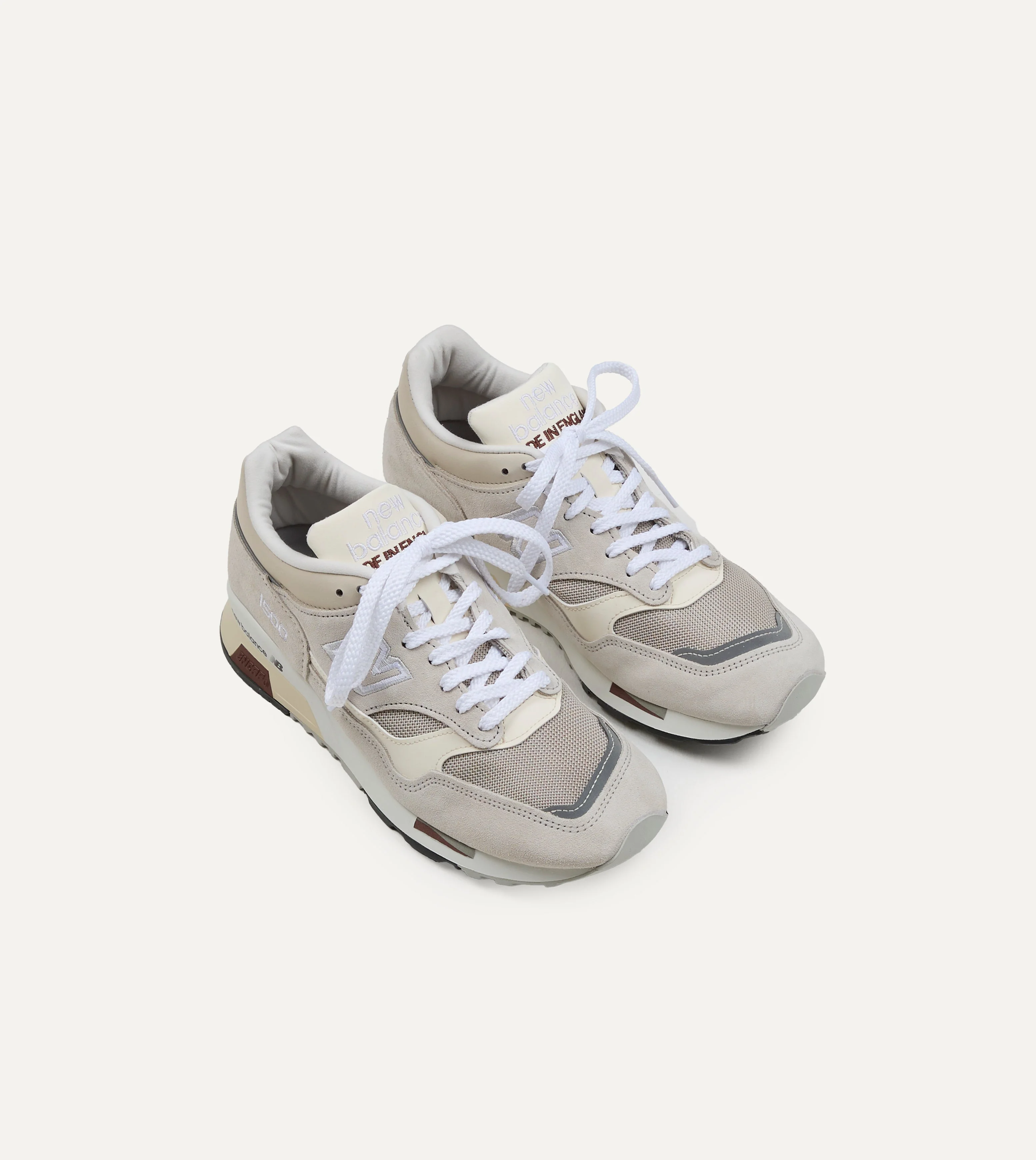 New Balance 'Elevated Essentials' Oyster and Antique White Made in UK 1500 Trainers - 1
