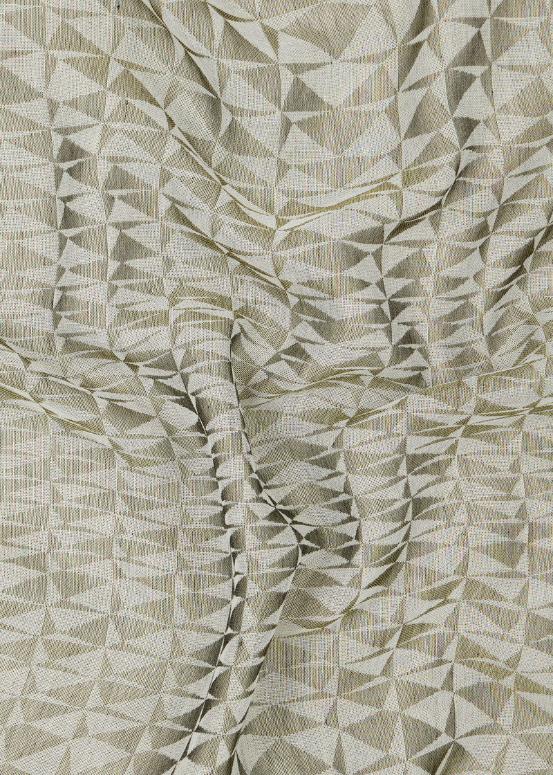 Khaki 'Optical Diamond' Cotton-Modal Scarf 4