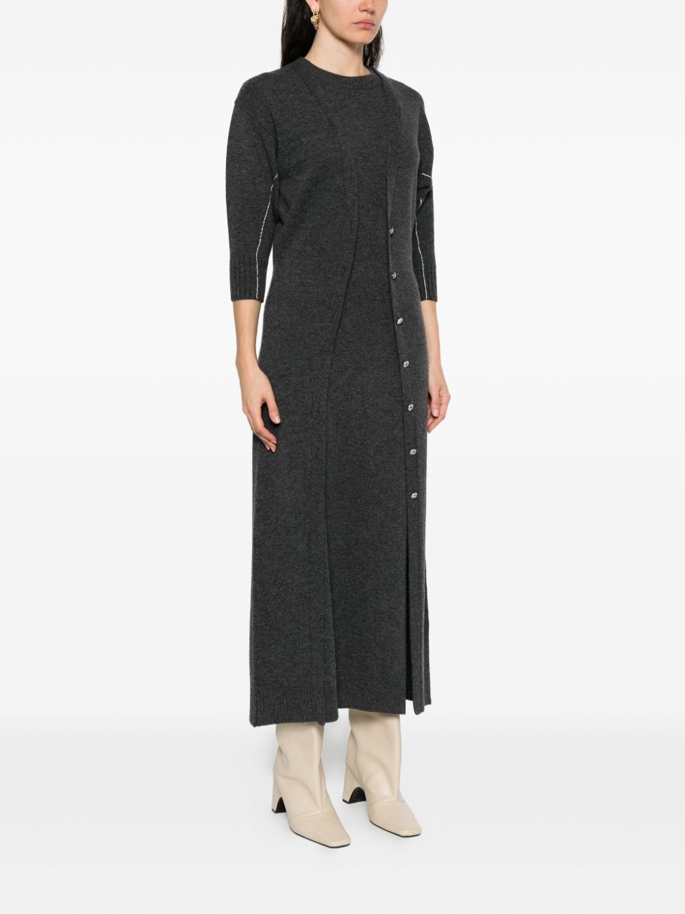 layered midi dress - 3