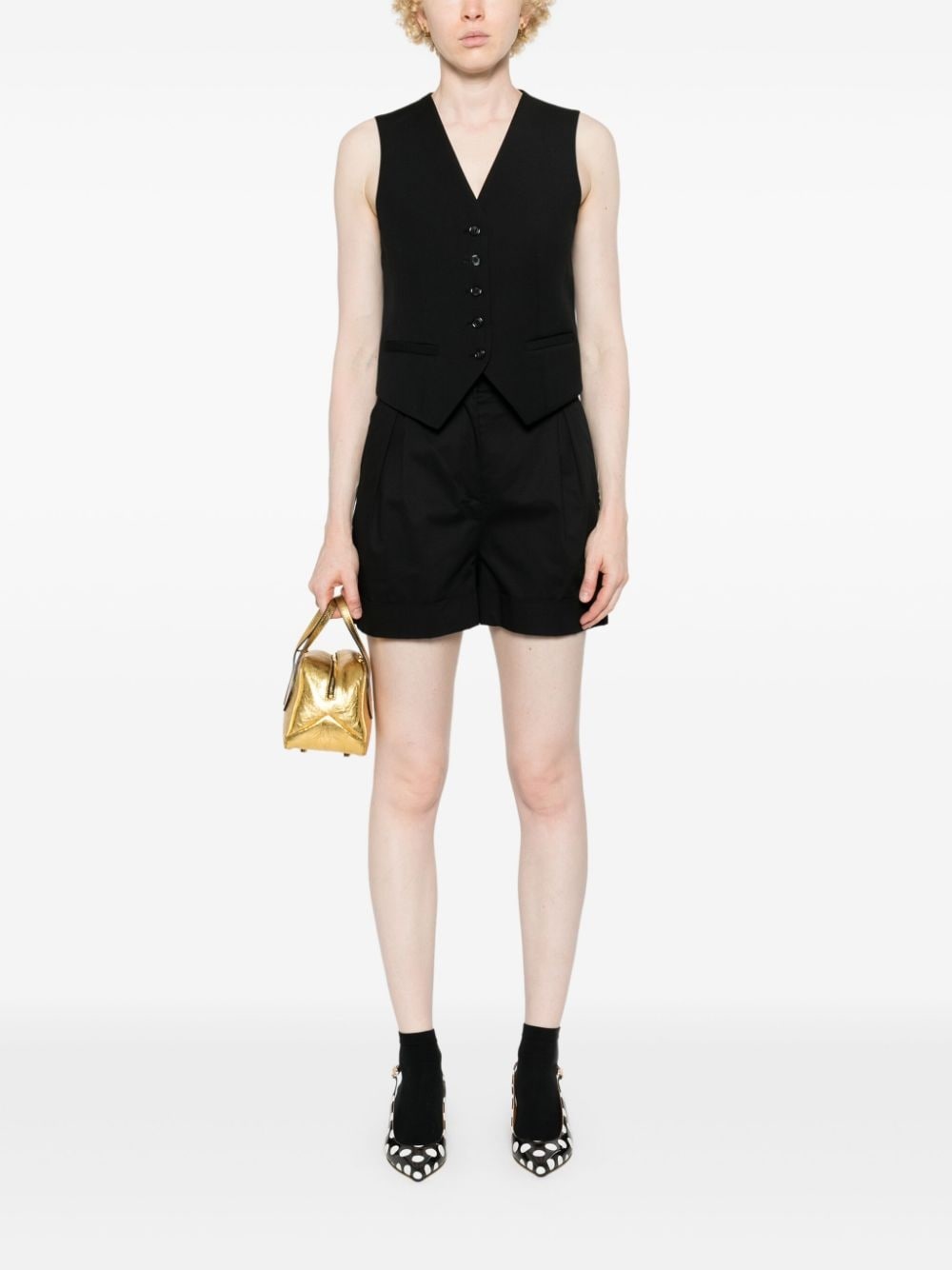 inverted-pleat shorts - 2