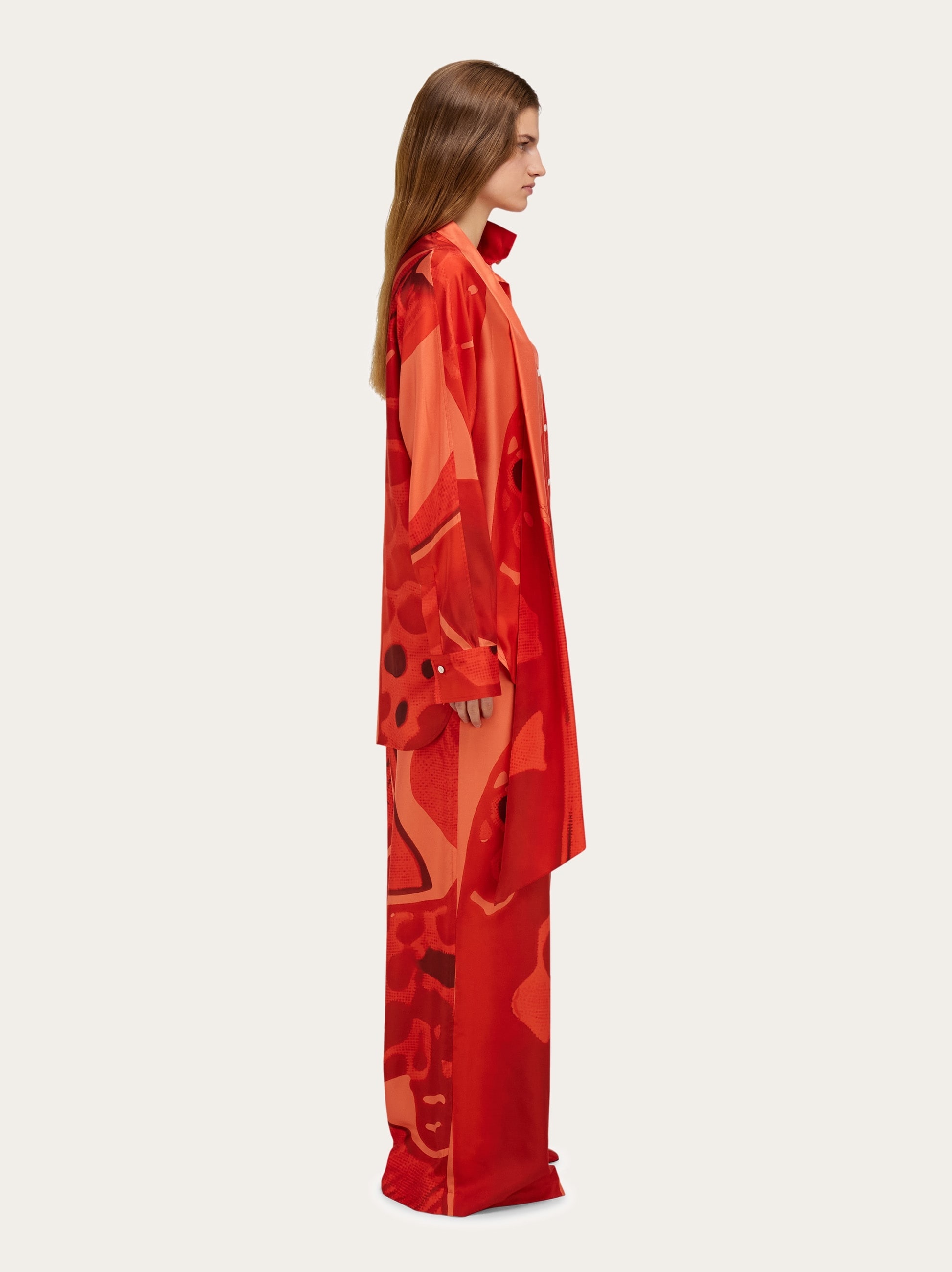 Silk shirt with sash detail - 3