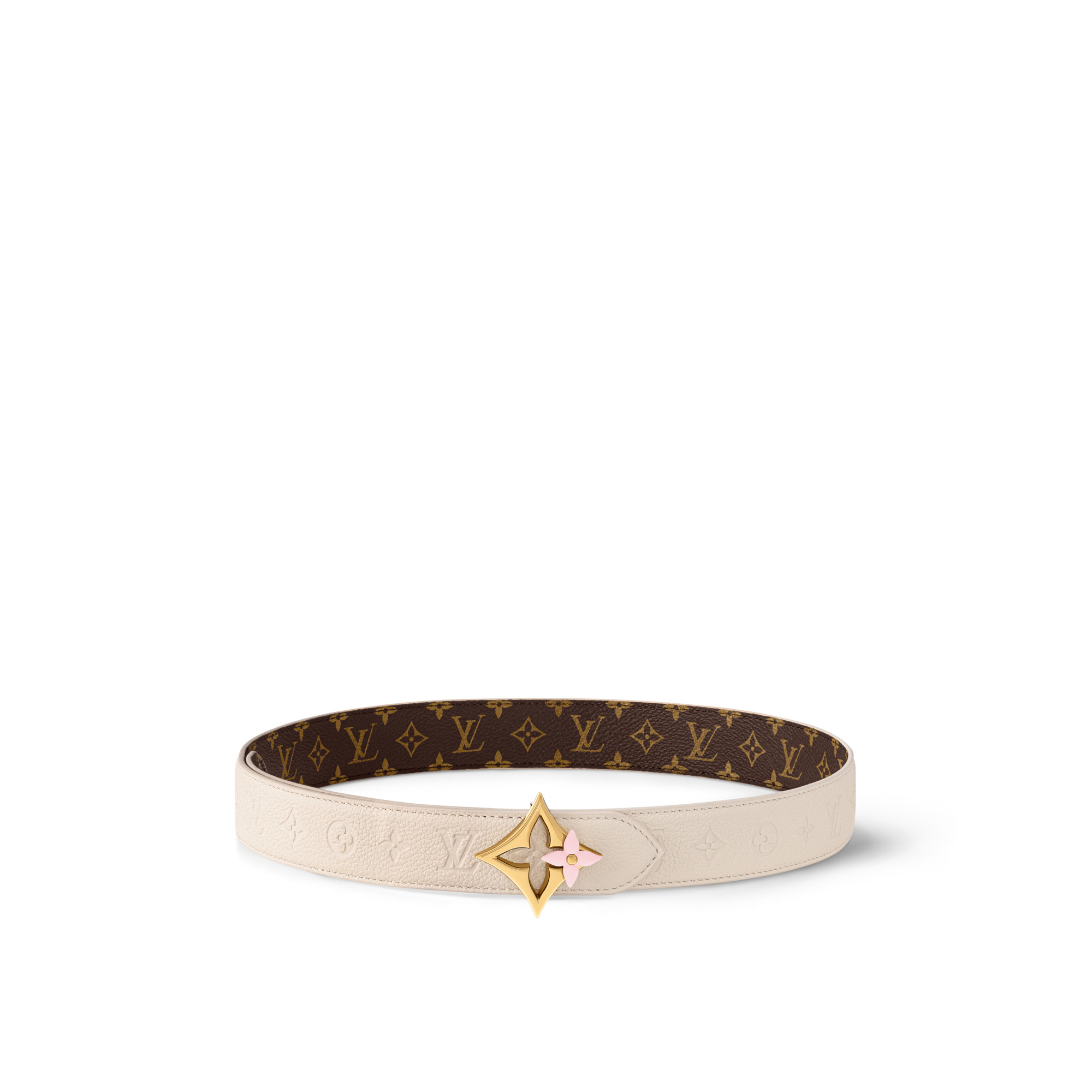 LV Flowergram Enamel 30mm Reversible Belt - 1