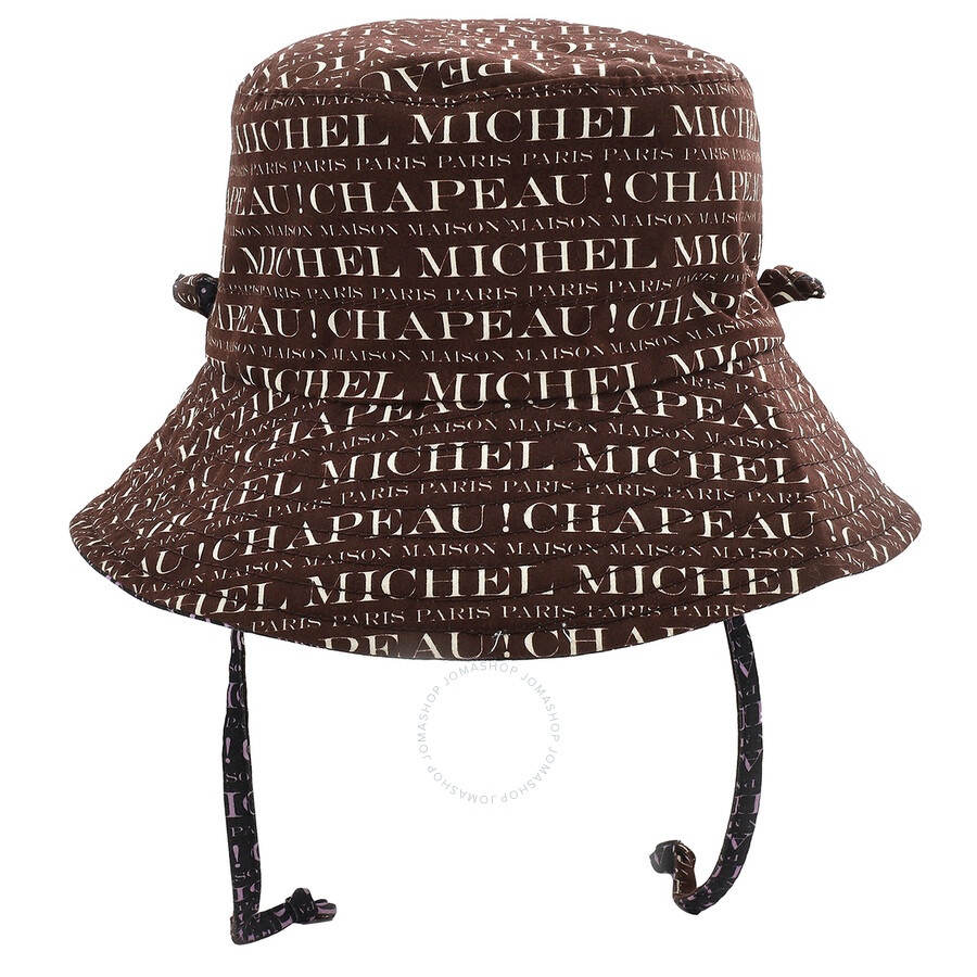 Maison Michel Ladies Multi Angele Logo-Print Bucket Hat - 5