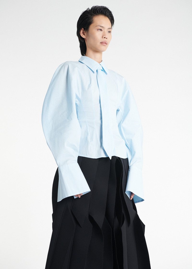 PUFF SLEEVE SHIRT LIGHT BLUE 2
