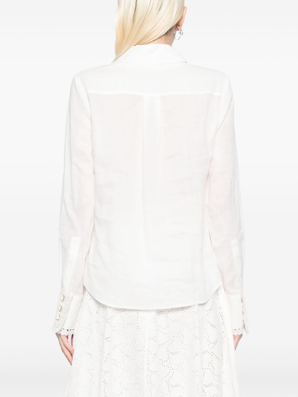 embroidered ramie shirt - 4