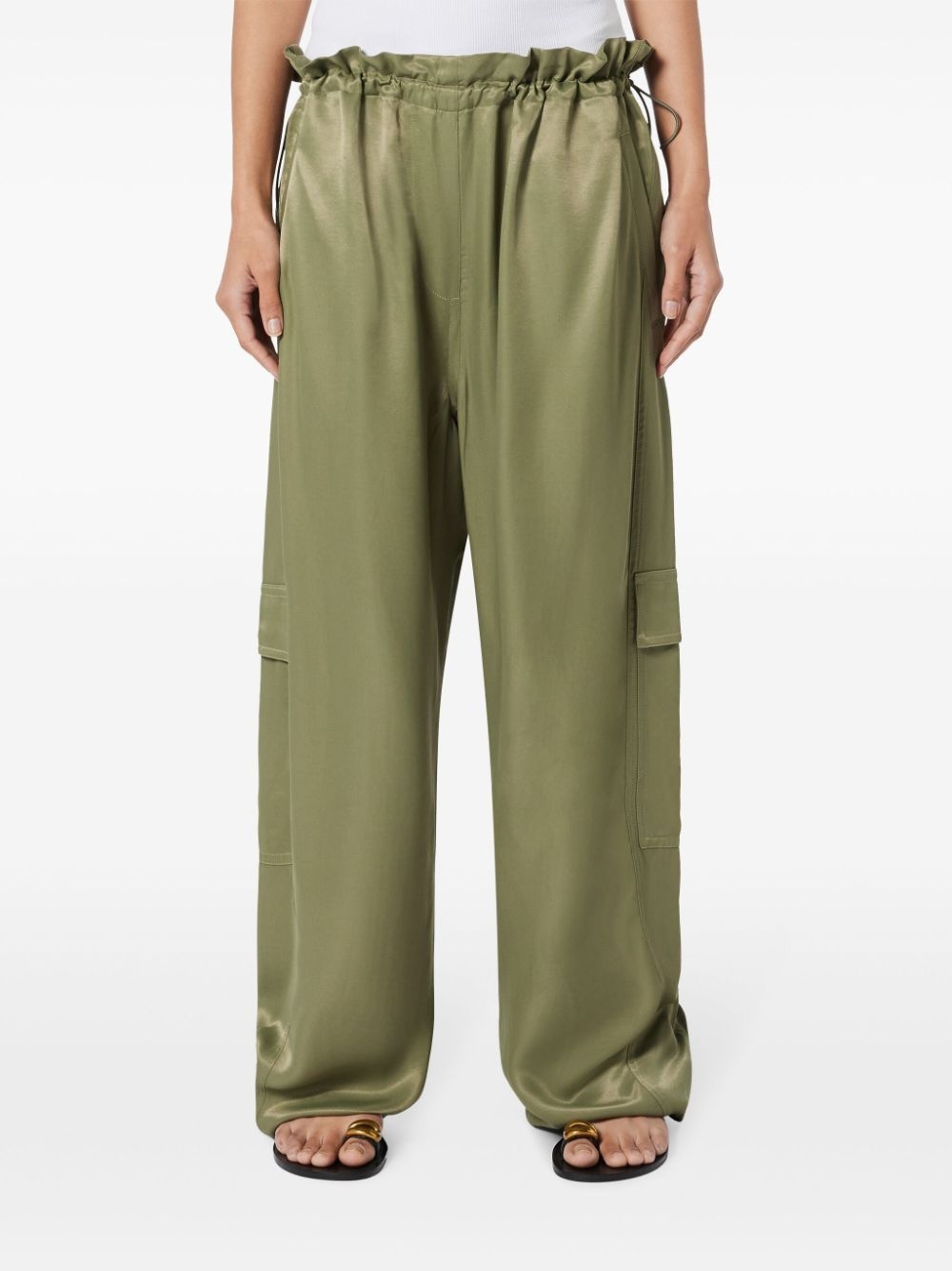 satin cargo pants - 3
