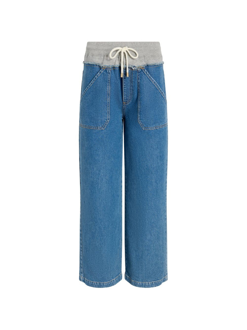 Serena drawstring wide-leg jeans 1