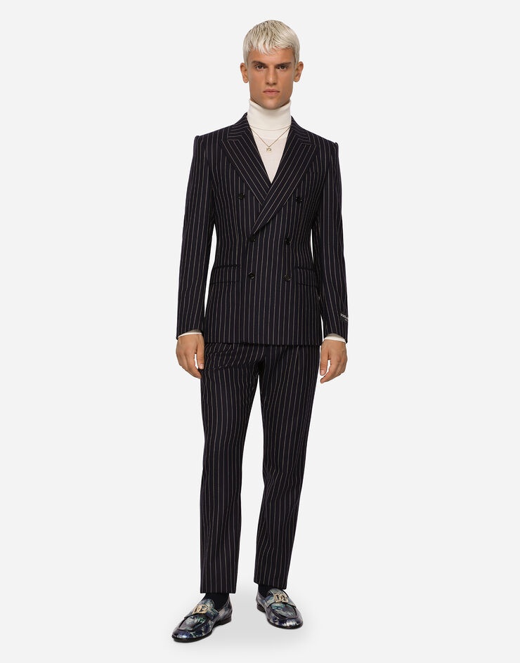 Double-breasted pinstripe wool Sicilia-fit jacket - 4