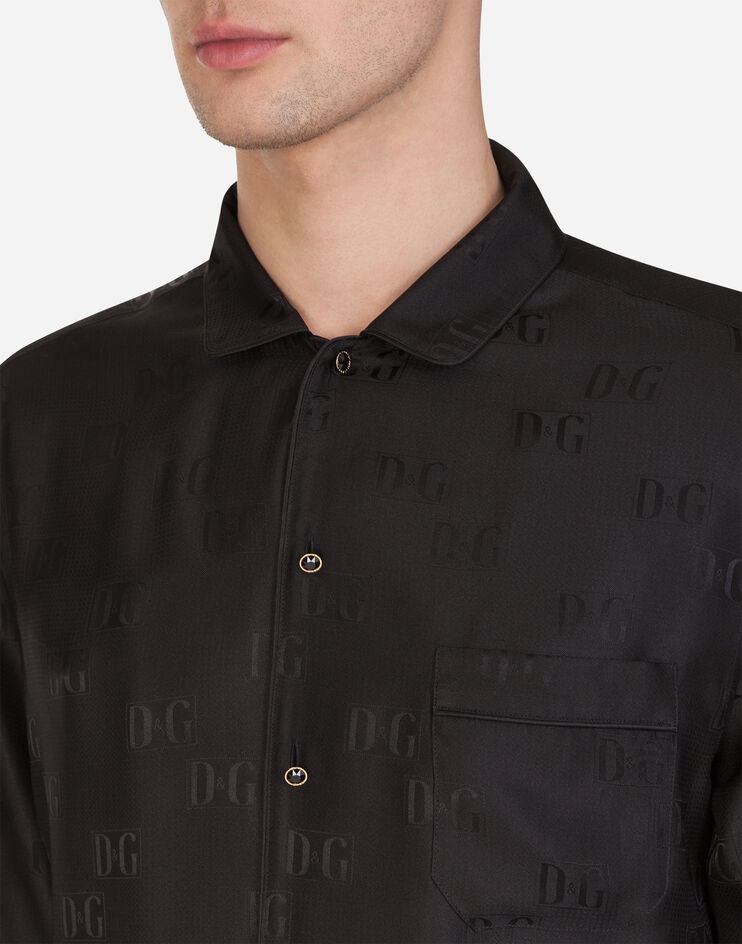 Dg silk jacquard pajama shirt - 4