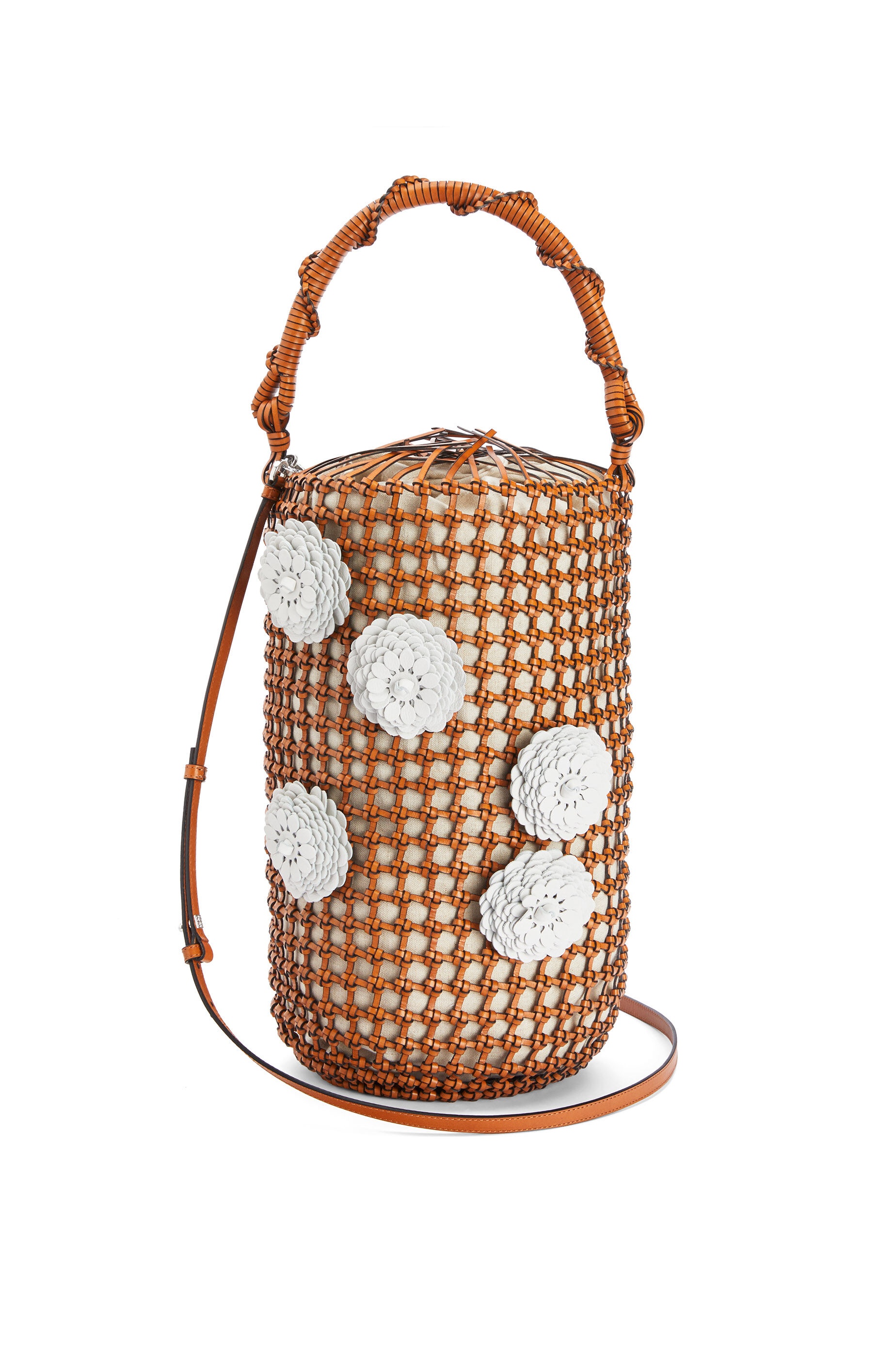 Flower Bucket mesh bag in calfskin - 1