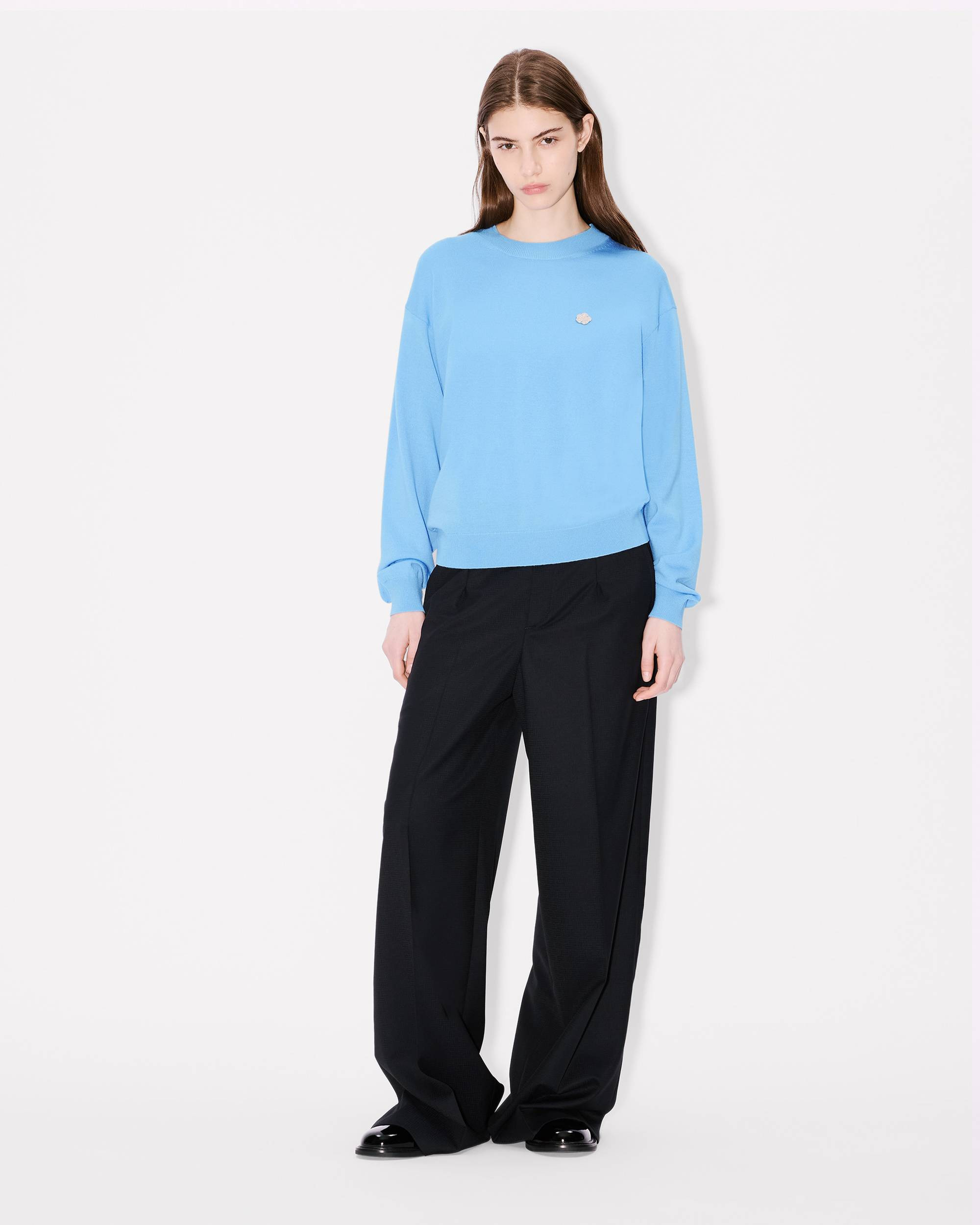 'Boke Flower' embroidered jumper in Merino wool - 5
