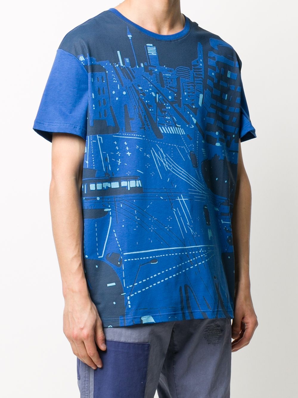 city graphic print T-shirt - 3