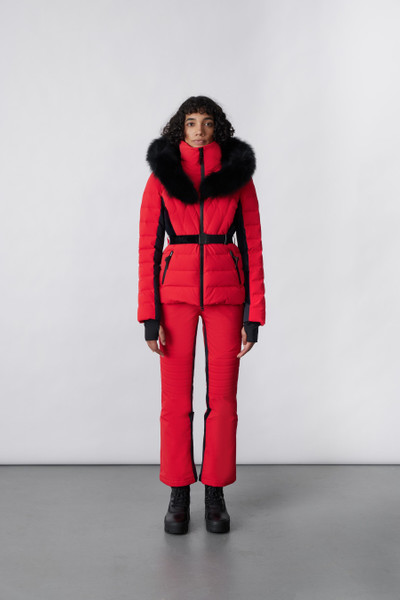 MACKAGE ELITA Down ski jacket with removable blue fox fur trim outlook