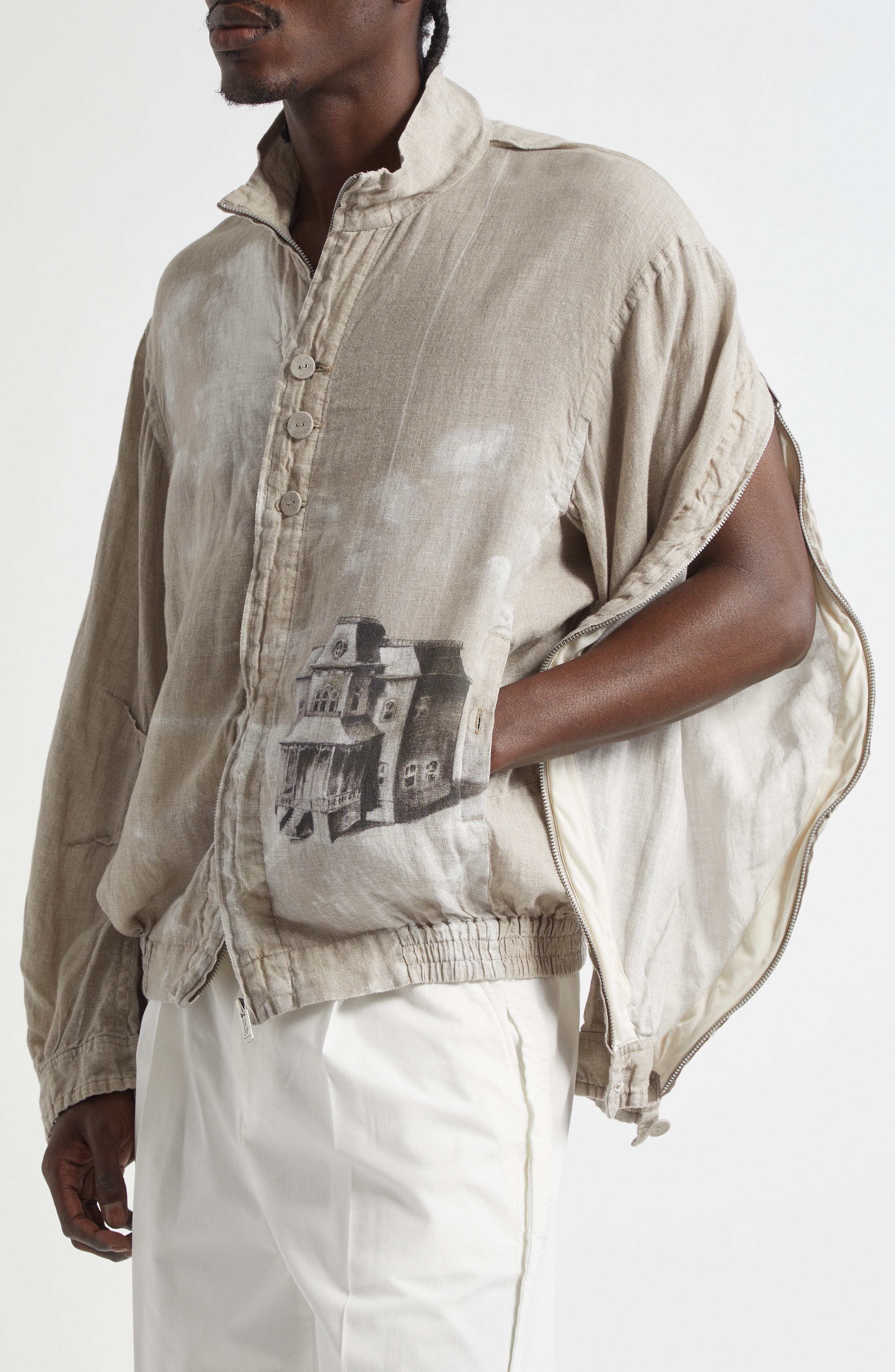 Undercover Linen Jacket in Natural Base at Nordstrom - 2