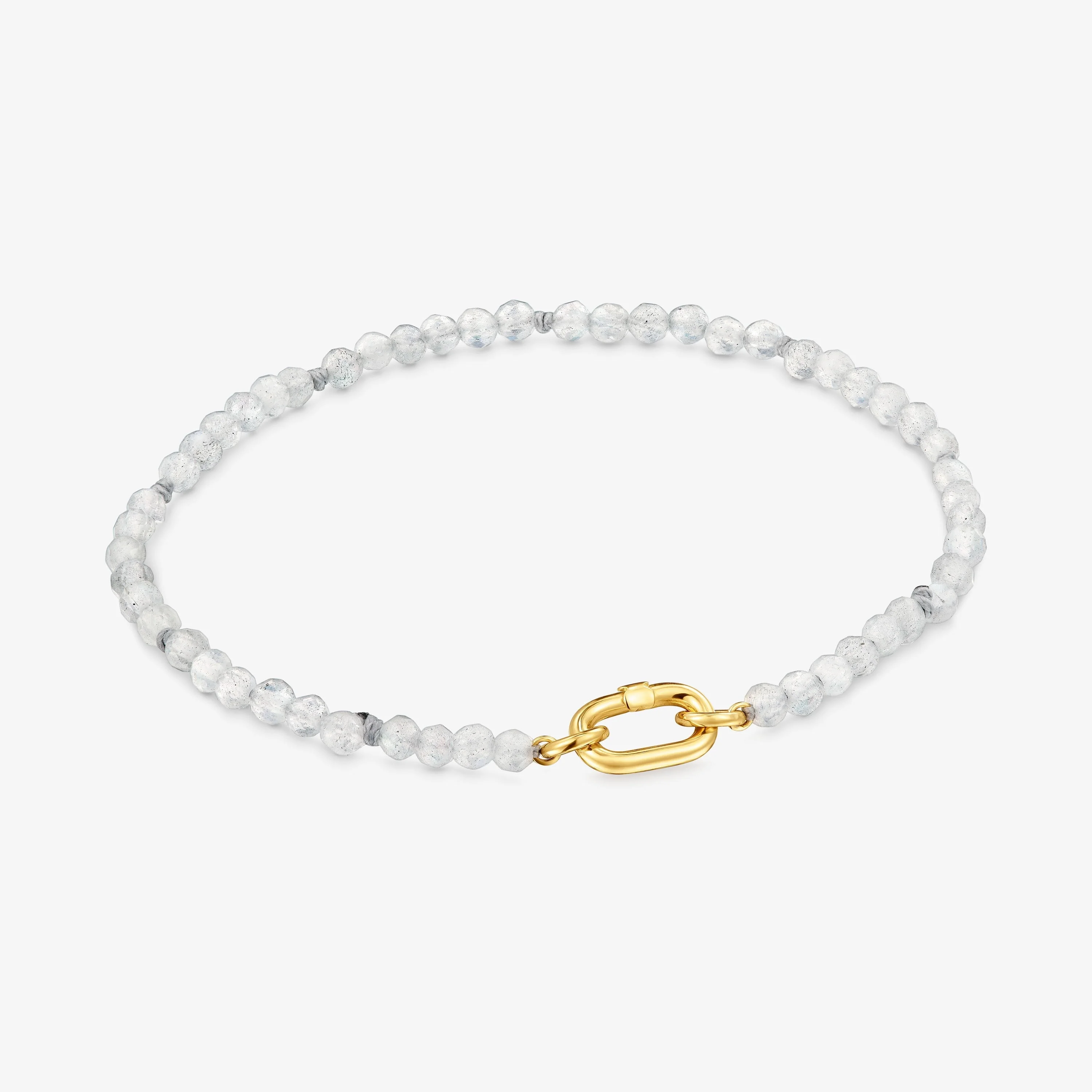 18K solid gold Bracelet with labradorite Hold Oval - 1