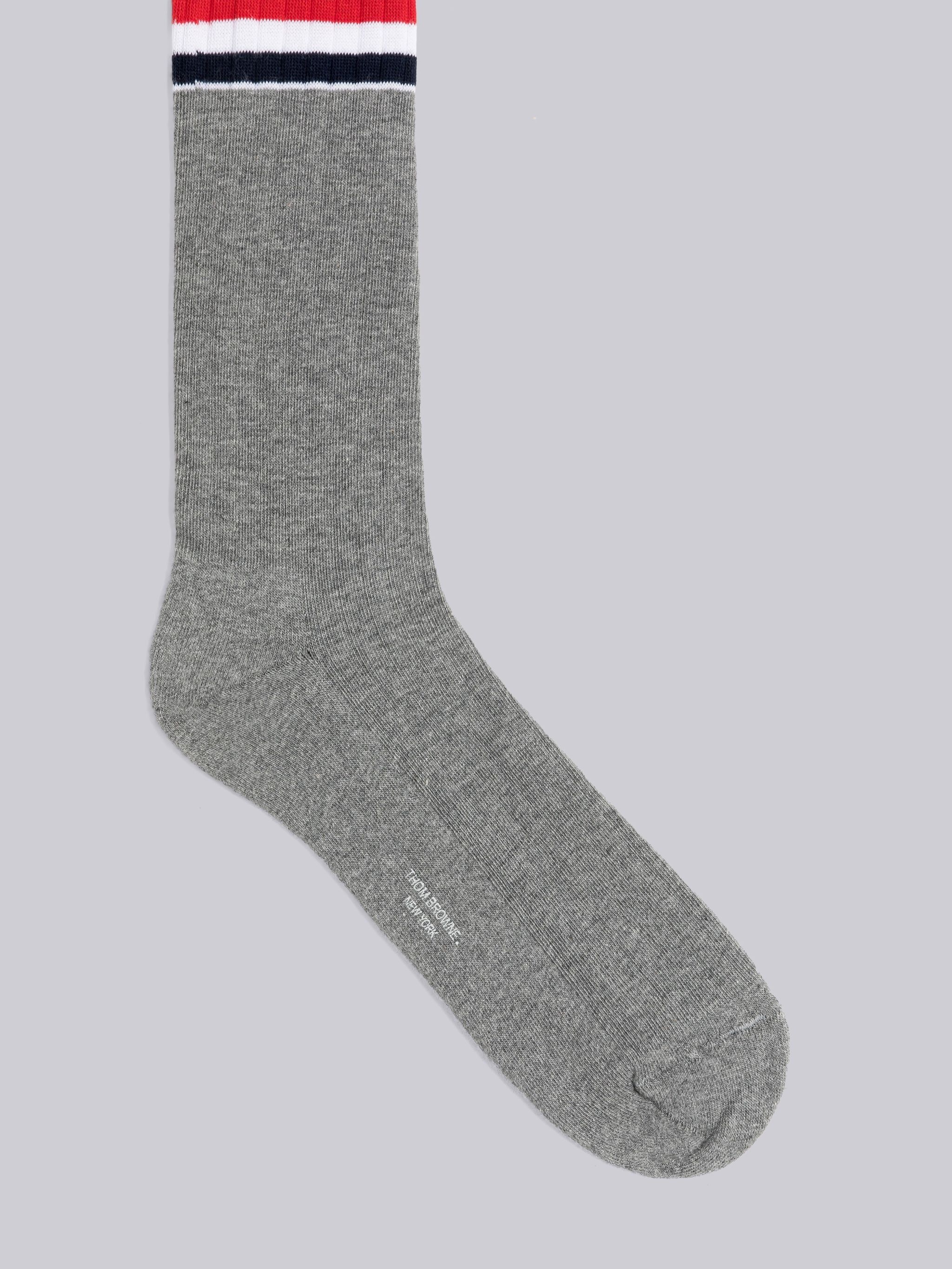 Athletic Rib Stripe Mid Calf Socks - 2