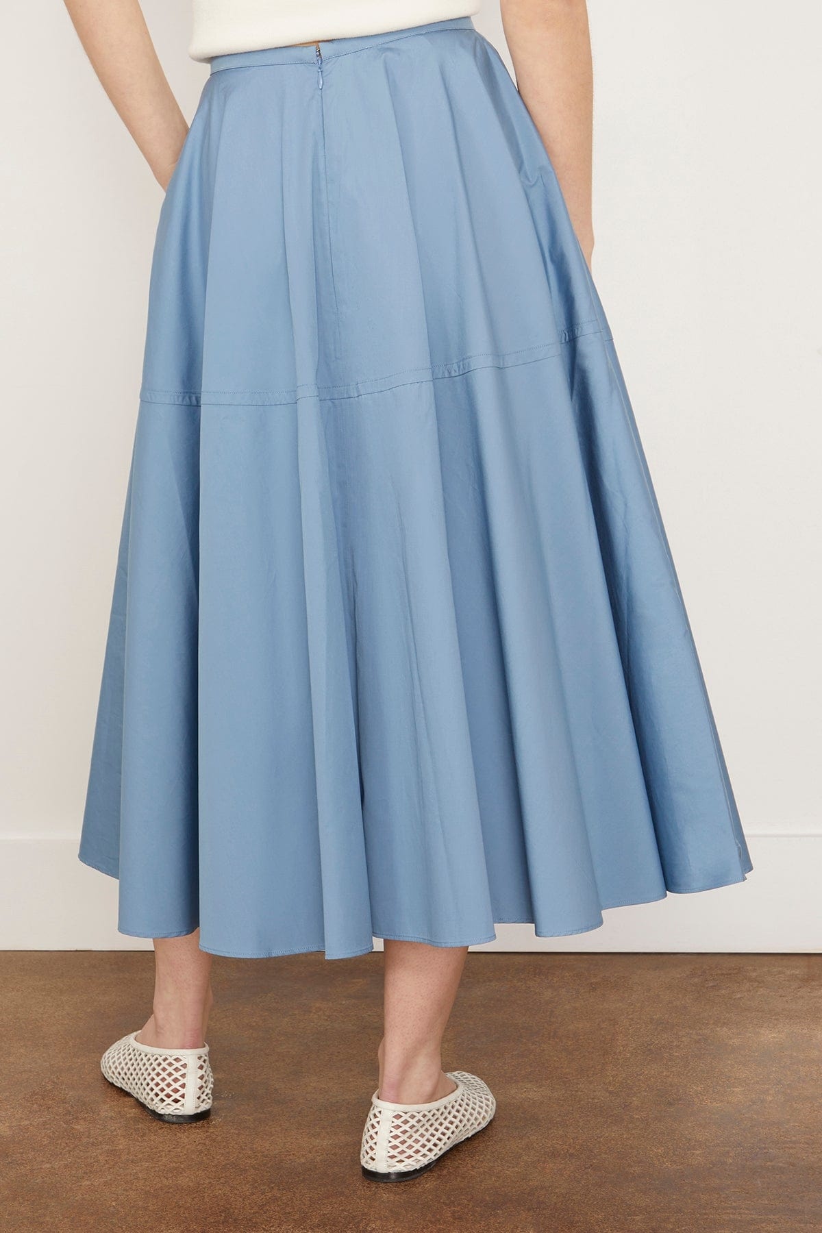 Maxime Cotton Poplin Skirt in Lobelia - 4