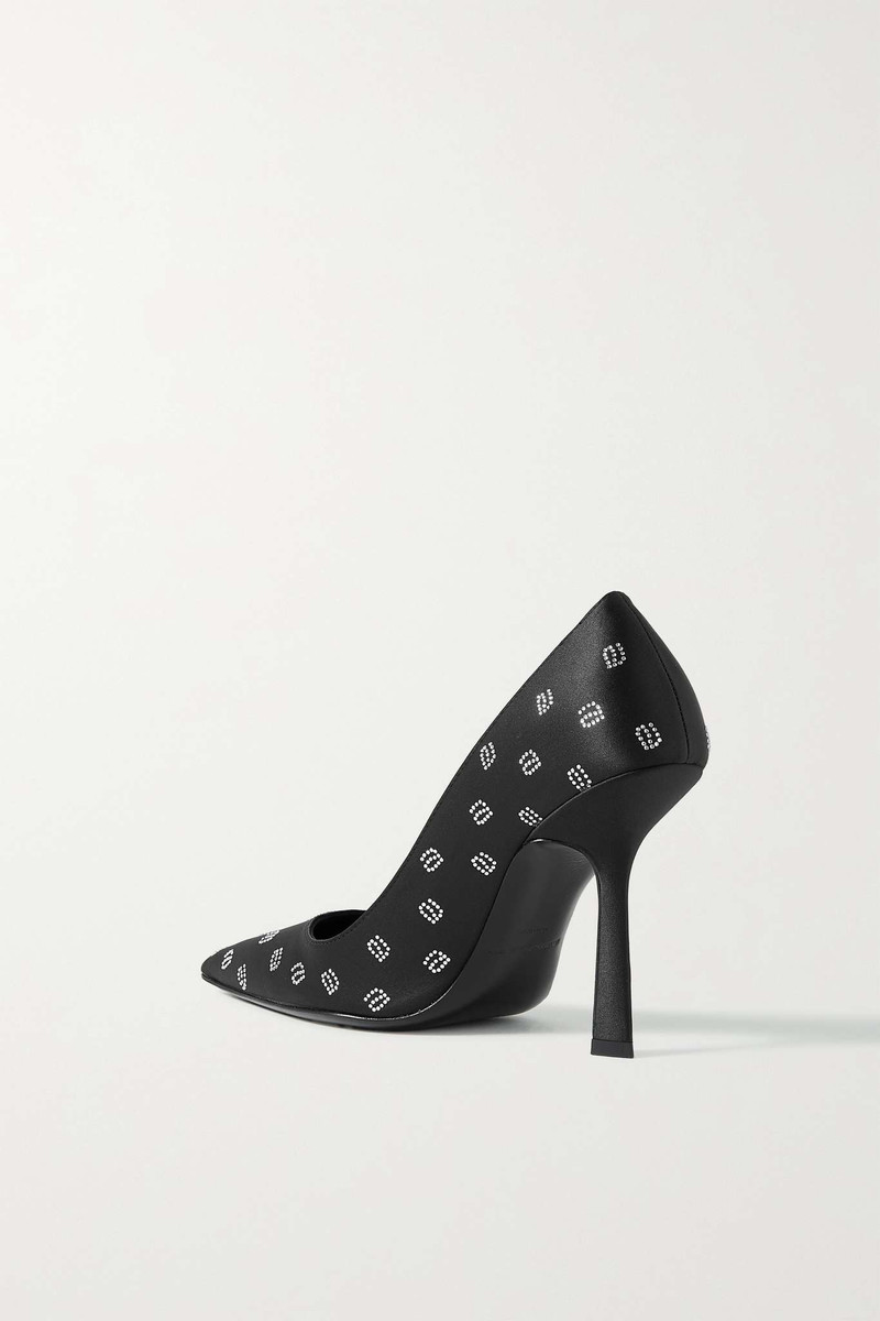 Delphine crystal-embellished satin pumps 3